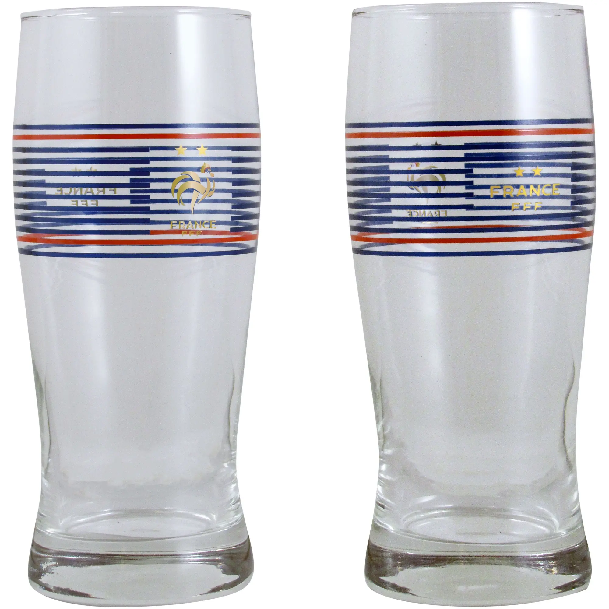 France 2 étoiles Beer Glasses - 2 Pack with Gift Box