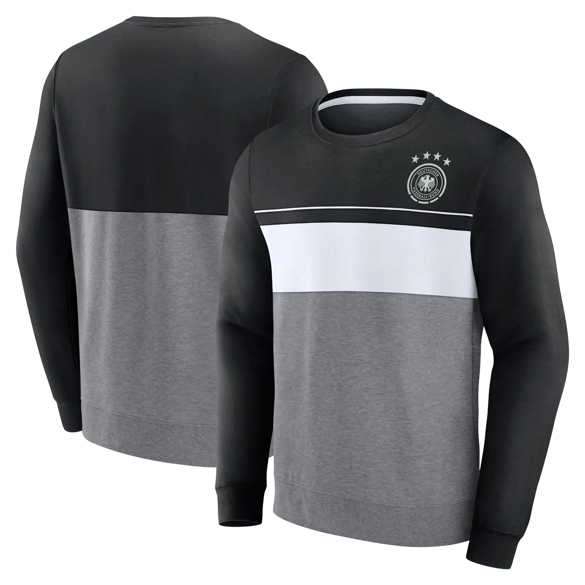 Fanatics MTO Label DFB Fundamentals Crew Sweatshirt - Athletic Grey Heather - Mens