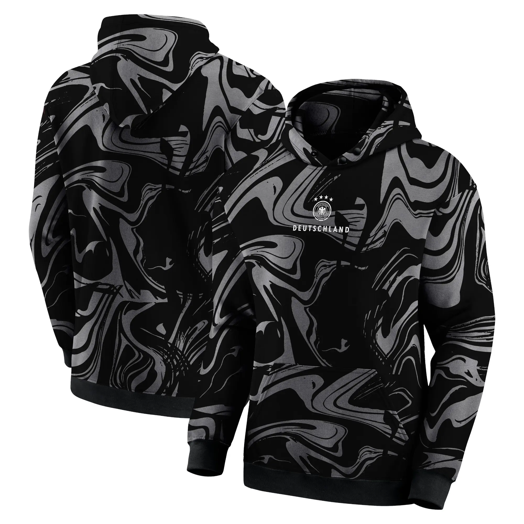 Fanatics MTO Label DFB All Over Print Hoodie - Storm Grey - Mens