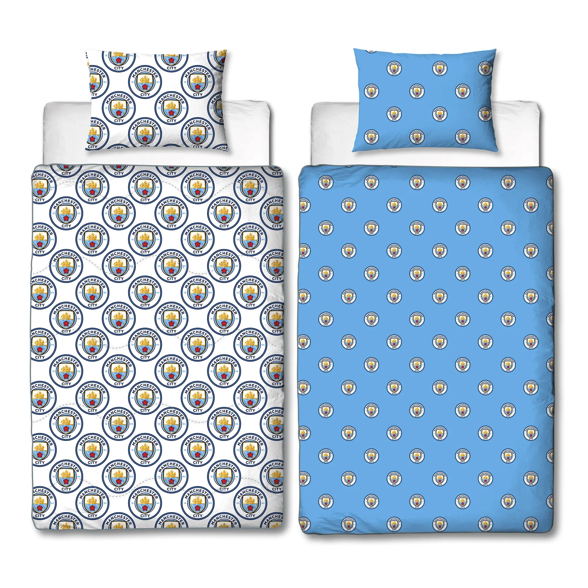 Manchester City Coverless 10.5 Tog Single Duvet - 100% Polyester Microfibre