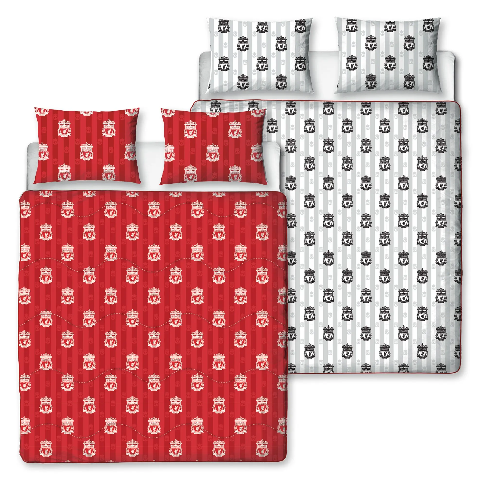 Liverpool Stripe Coverless 10.5 Tog Double Duvet - 100% Polyester Microfibre