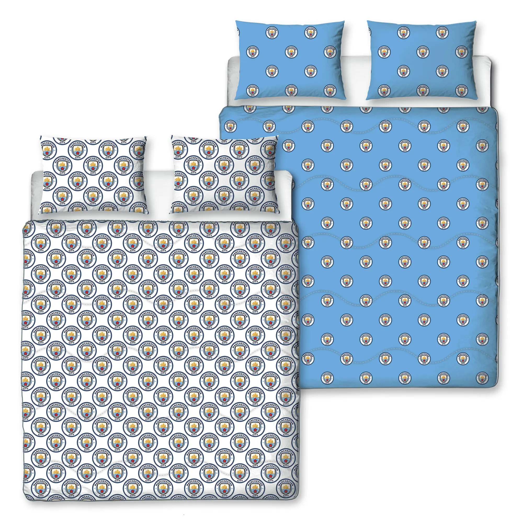 Manchester City Coverless 10.5 Tog Double Duvet - 100% Polyester Microfibre