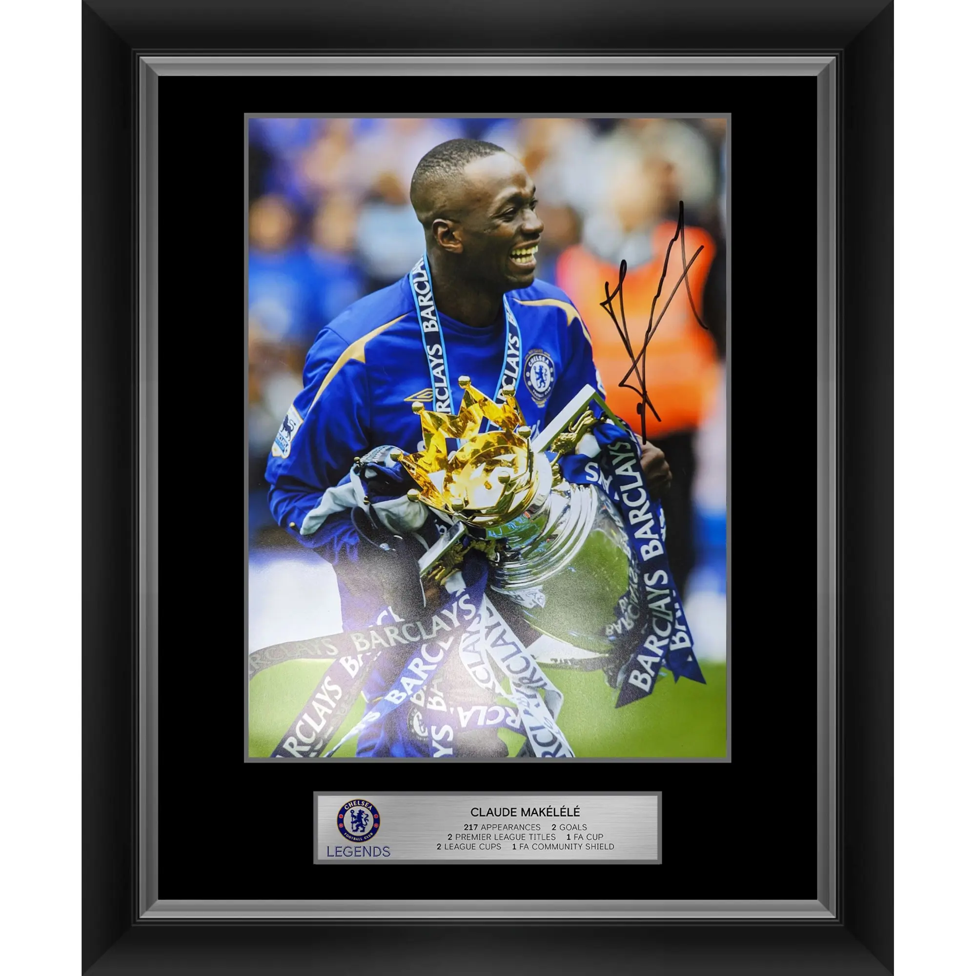 Chelsea Claude Makelele Premier League Winner Signed Framed Print