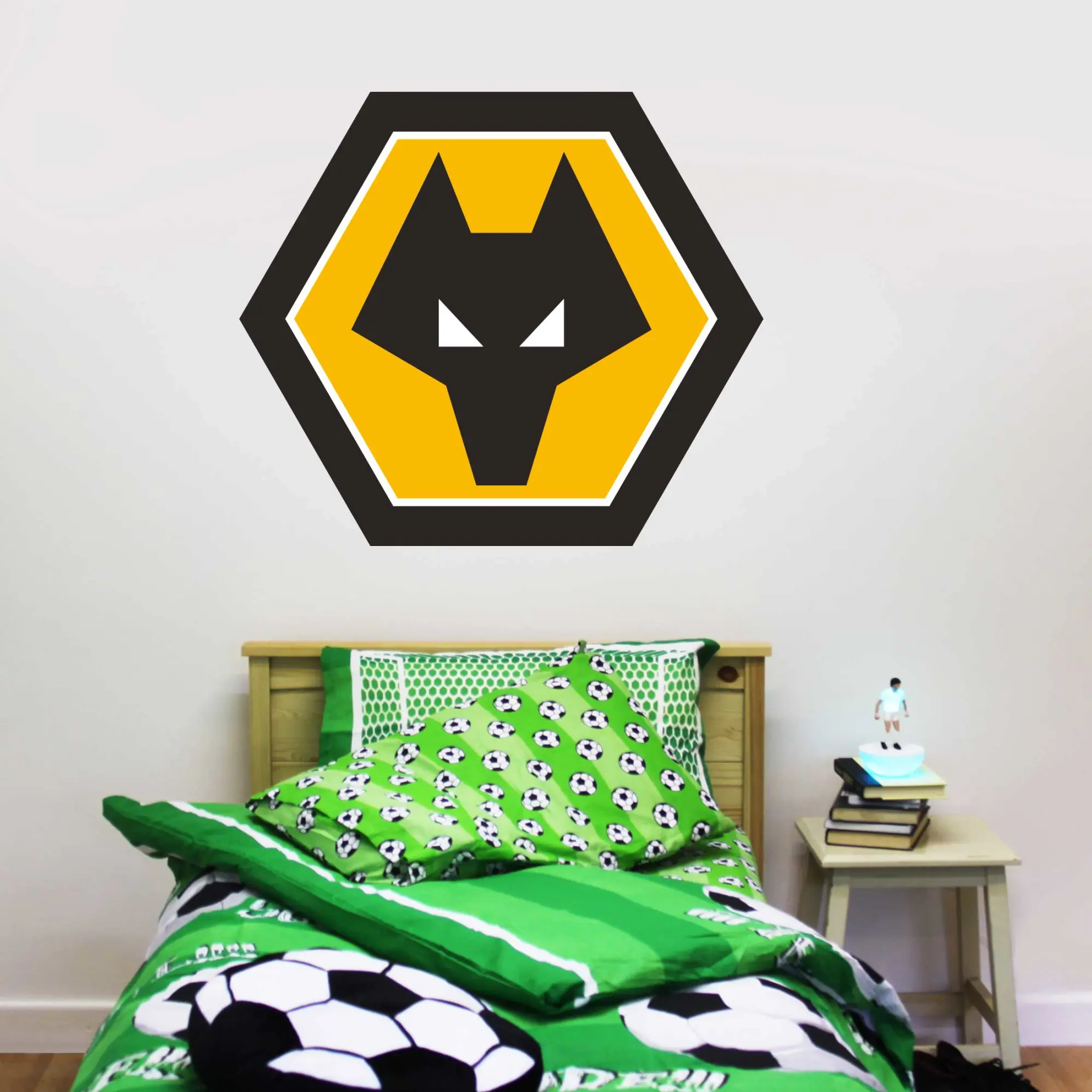 Wolverhampton Wanderers Crest Wall Sticker - 60cm width x 50cm height