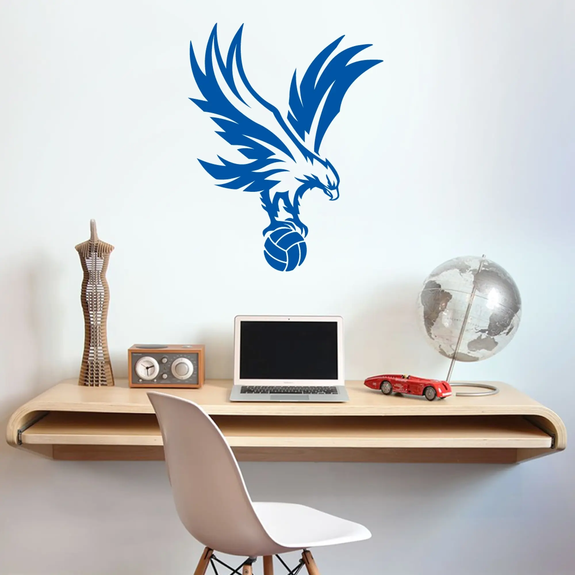 Crystal Palace Eagle Crest Wall Sticker - 60cm height x 50cm width