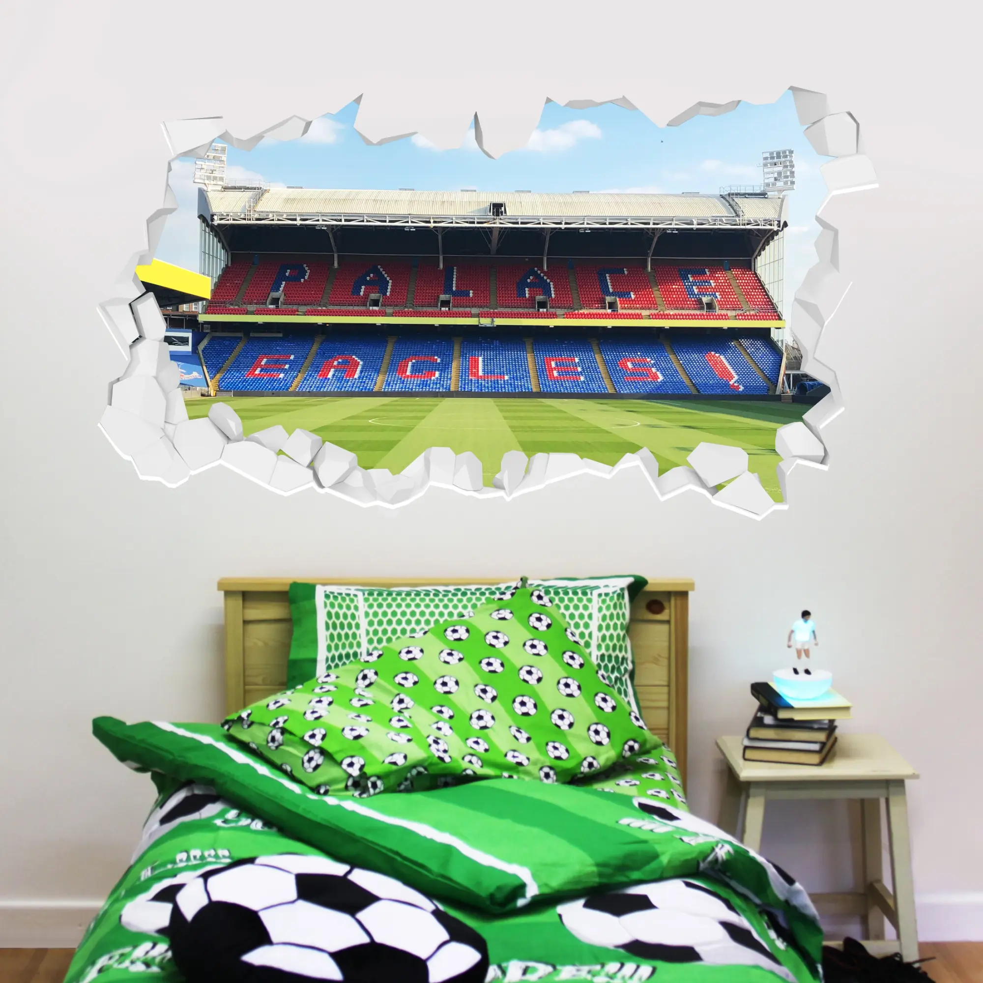 Crystal Palace Stadium Broken Wall Sticker - 90cm width x 50cm height