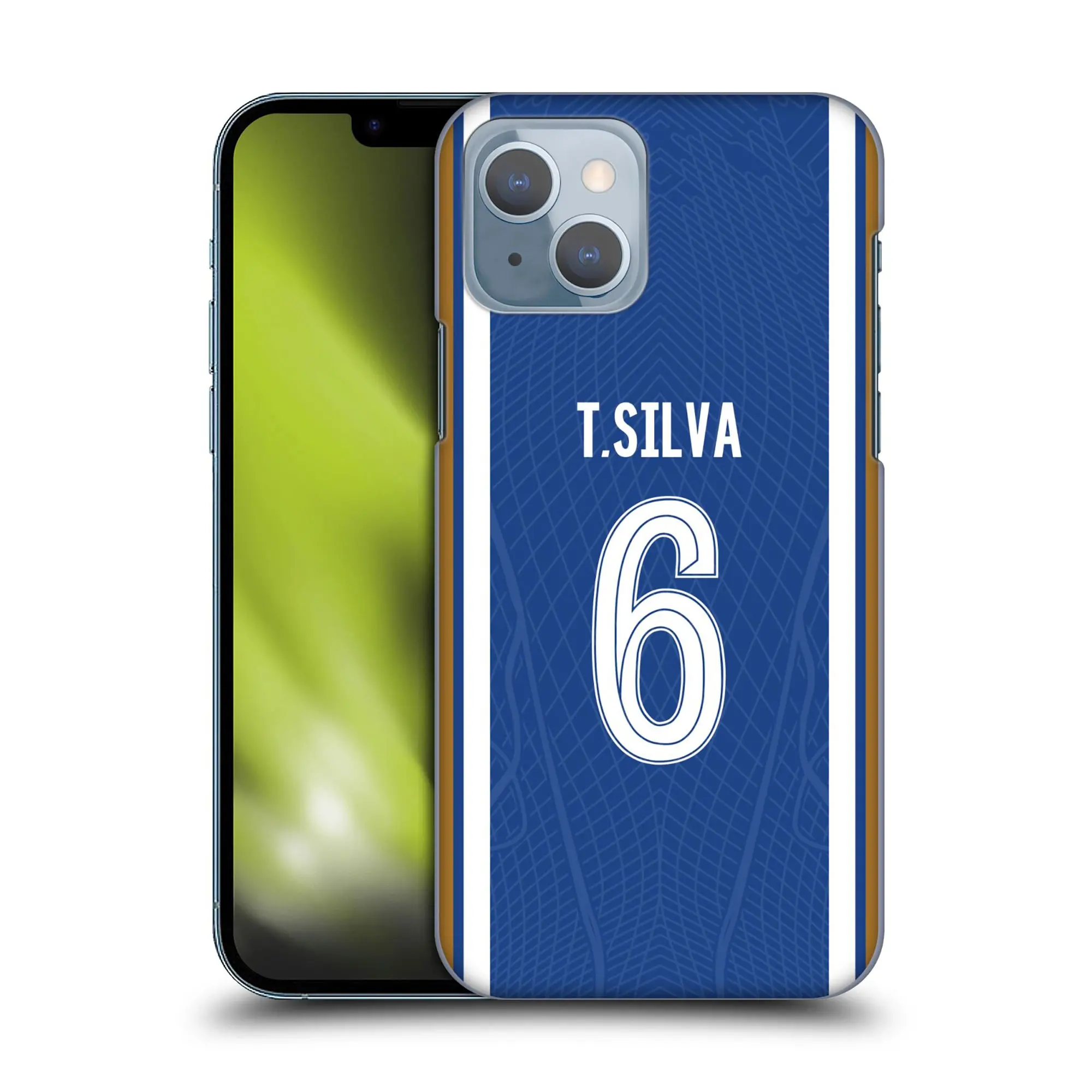 Chelsea Thiago Silva 2023/24 Home Kit Phone Case - iPhone
