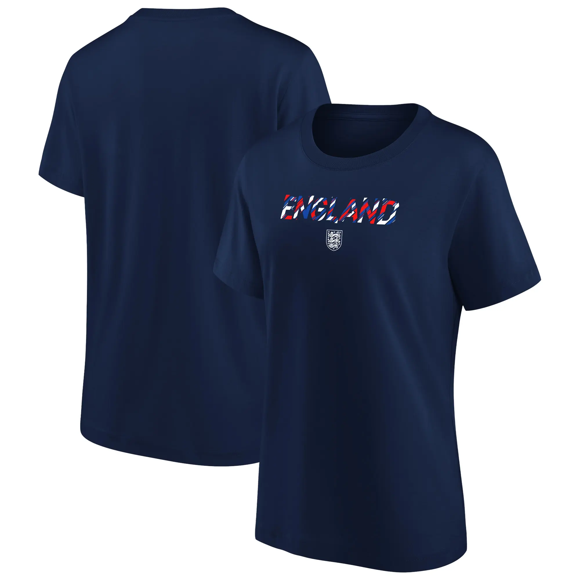 Fanatics Unlabeled England Fragment Wordmark Graphic T-Shirt - Navy - Womens