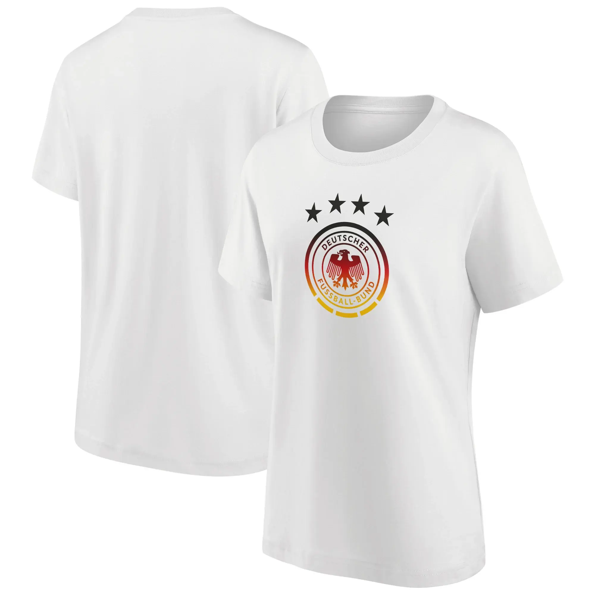 Fanatics Unlabeled DFB Fade Primary Short Sleeve Graphic T-Shirt - White - Womens
