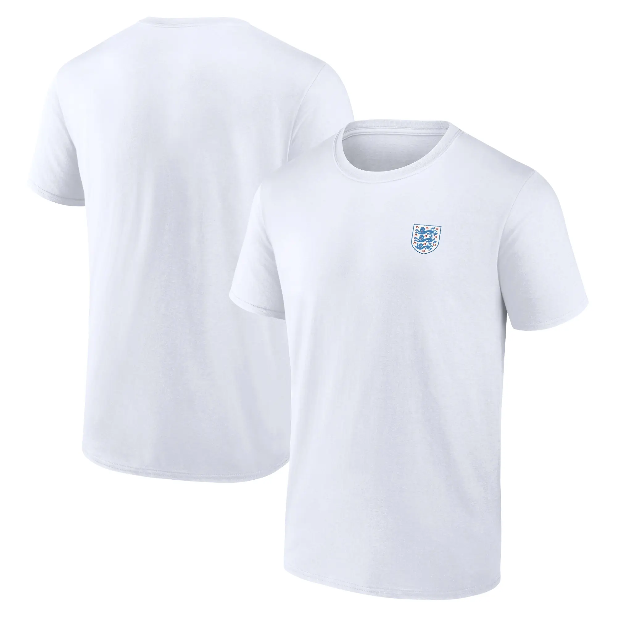 Fanatics Unlabeled England Essentials Small Crest T-Shirt - White - Mens