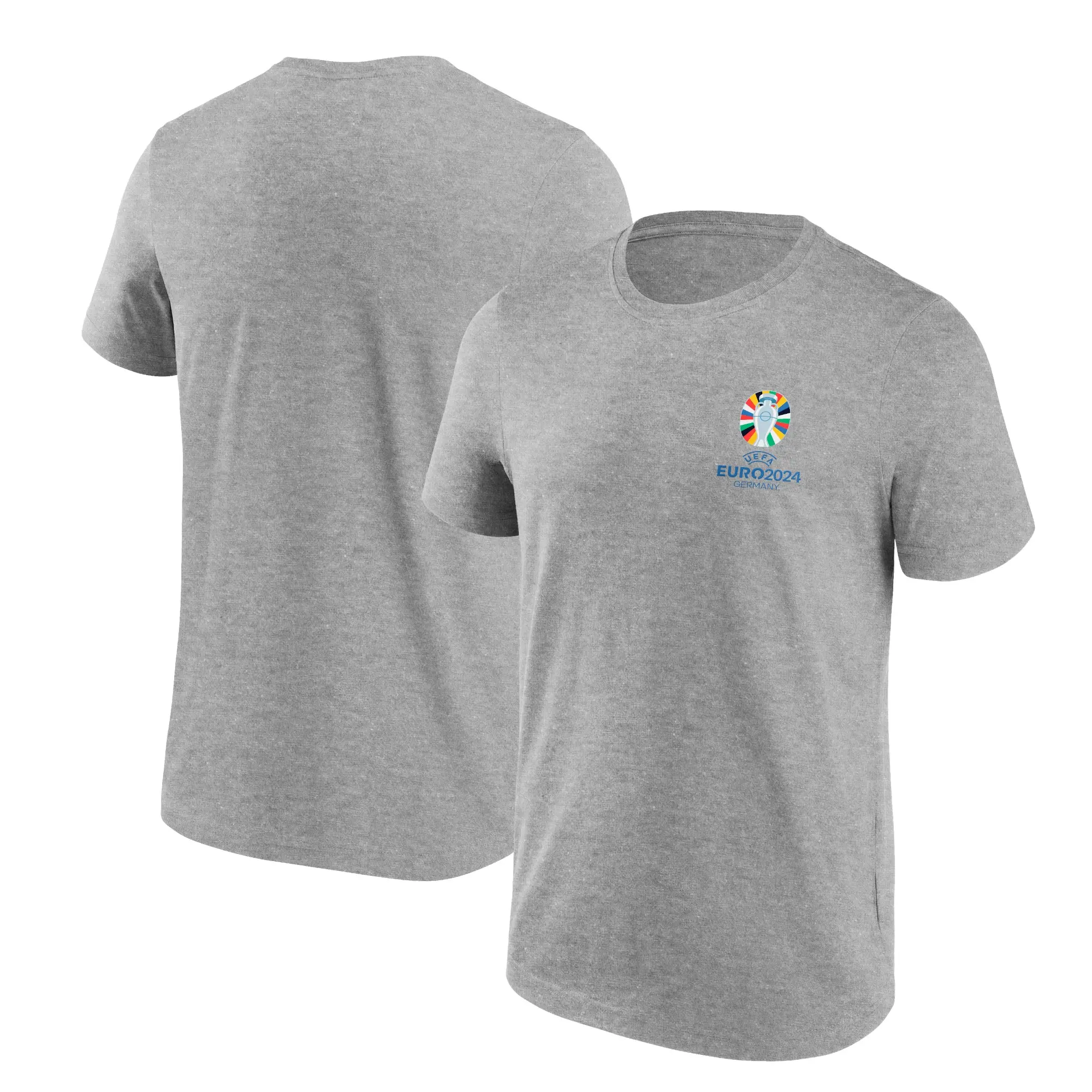 Fanatics Unlabeled UEFA Euro 2024 Small Logo Graphic T-Shirt - Sports Grey - Unisex