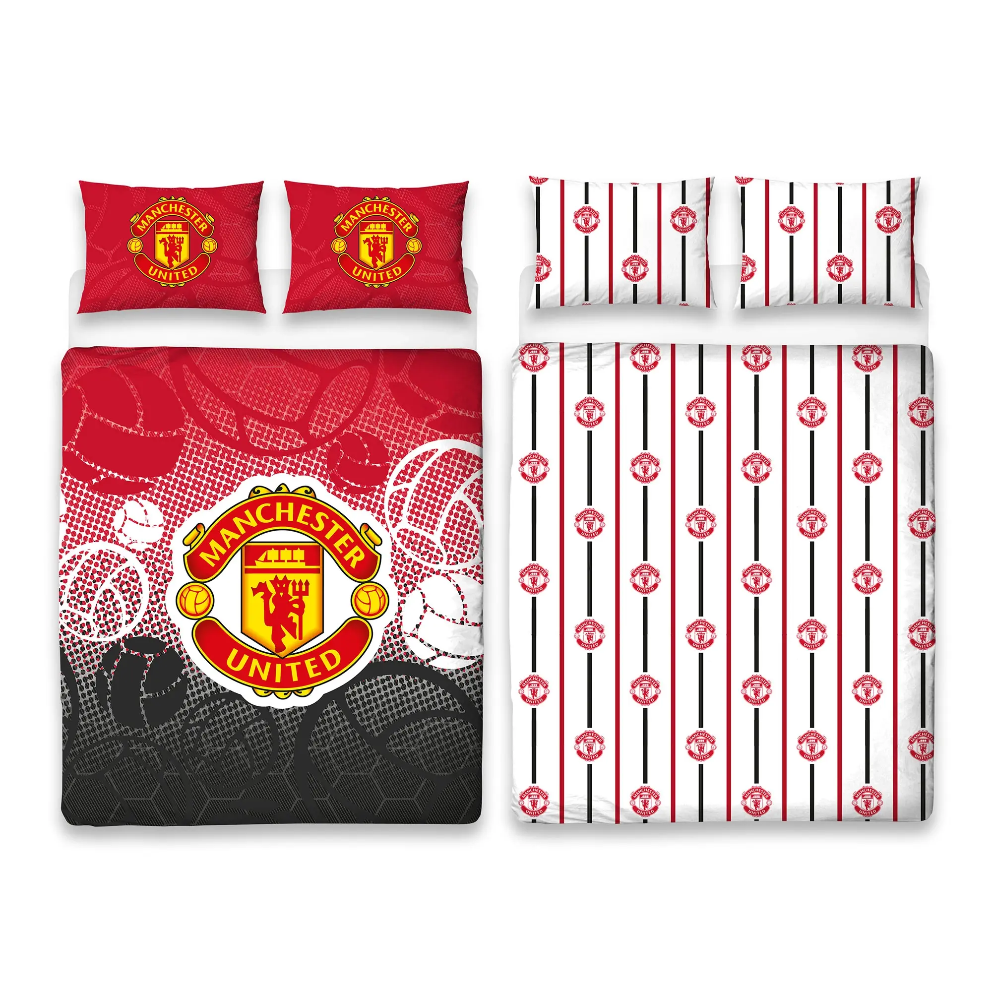 Manchester United Crest Panel Poly Cotton Duvet - Double