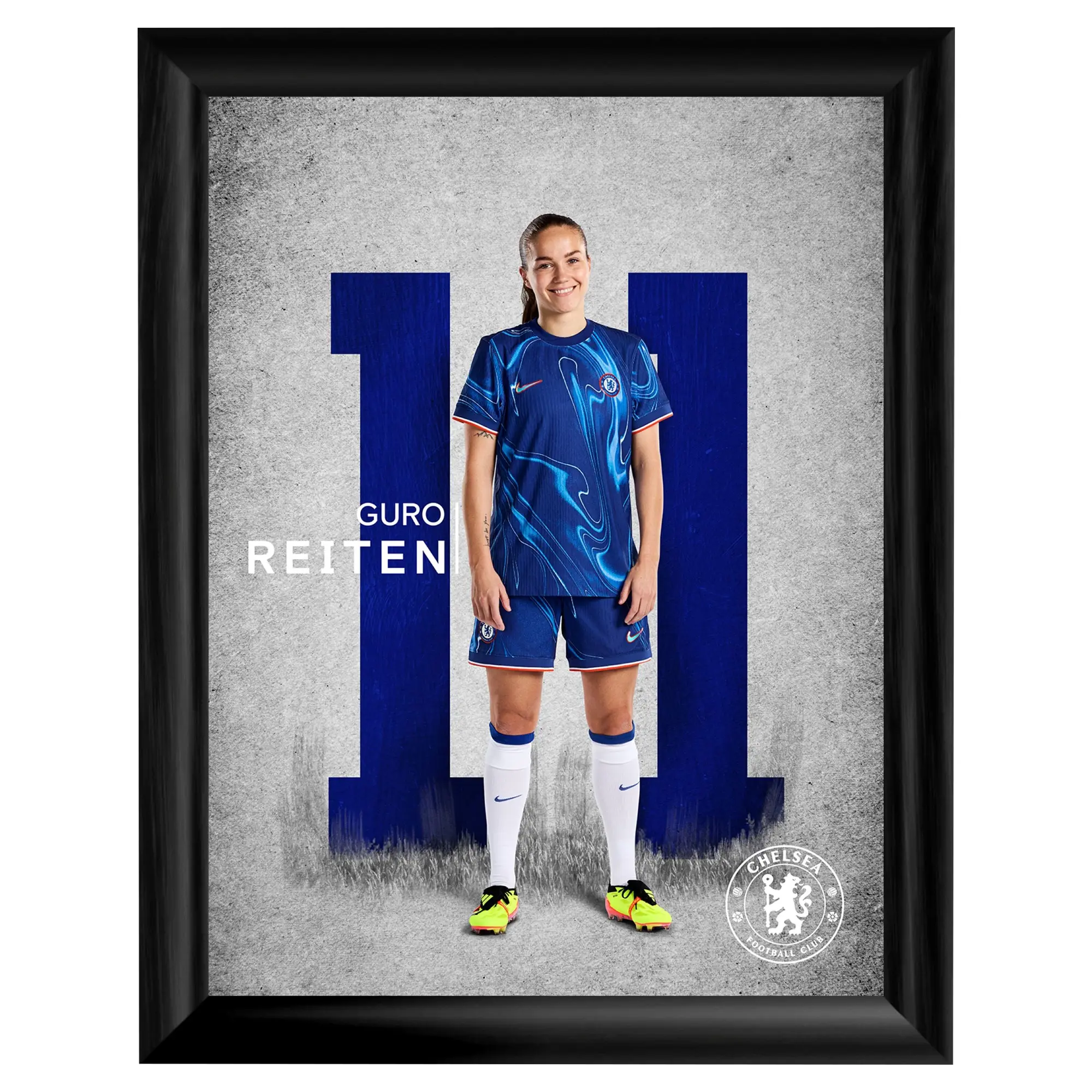 Chelsea Guro Reiten 2024-25 Print - Framed - 16 x 12 Inch