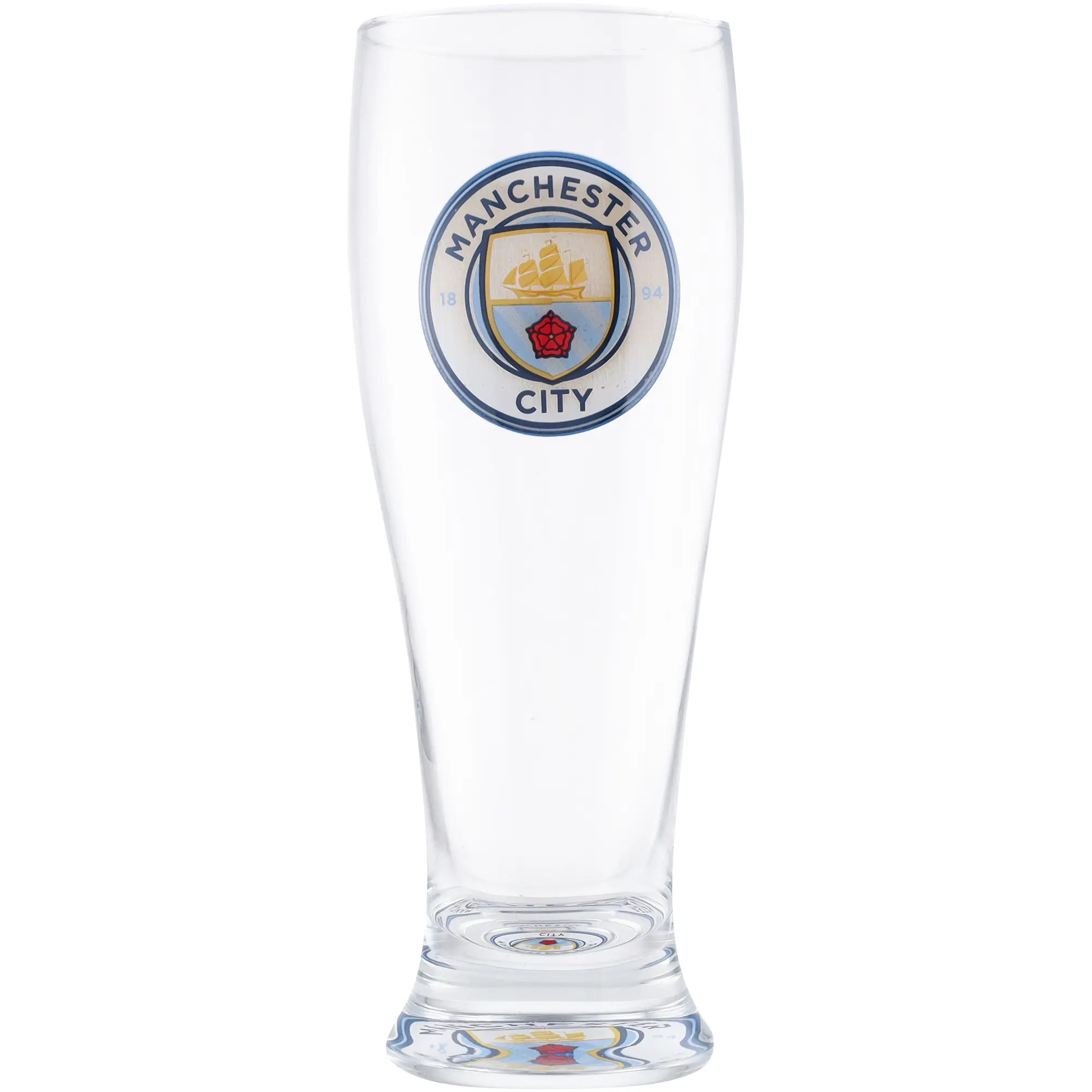 No Brand Manchester City Crest on Base Pint Glass