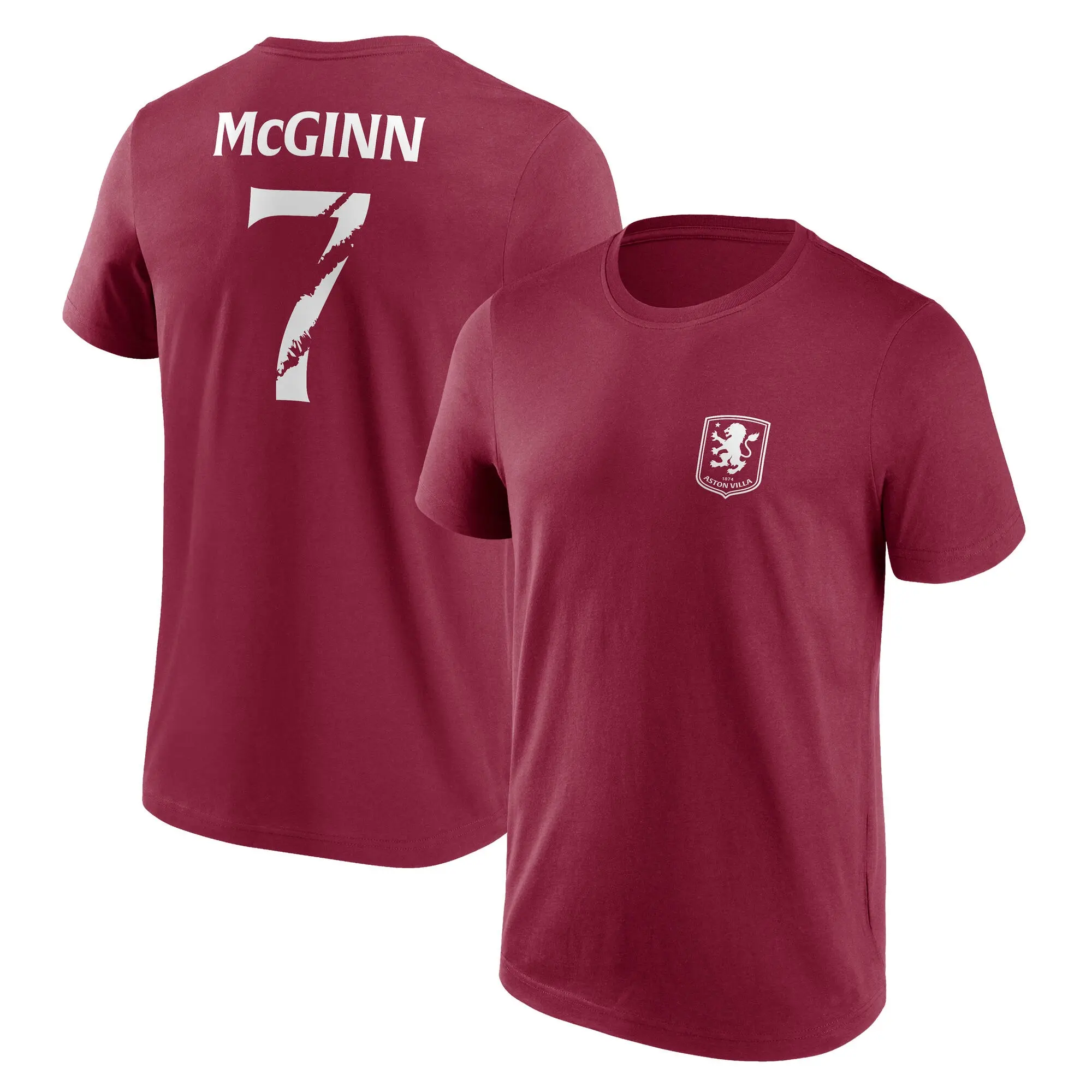 Fanatics Aston Villa Name & Number Graphic T-Shirt - Claret - Mens