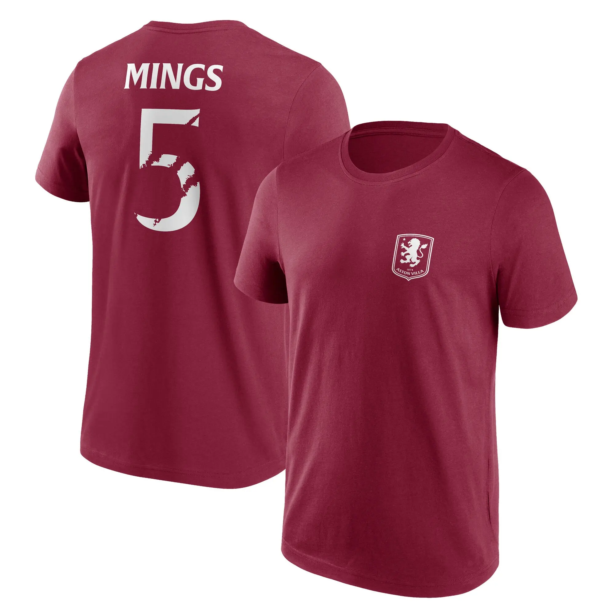 Fanatics Aston Villa Name & Number Graphic T-Shirt - Claret - Mens