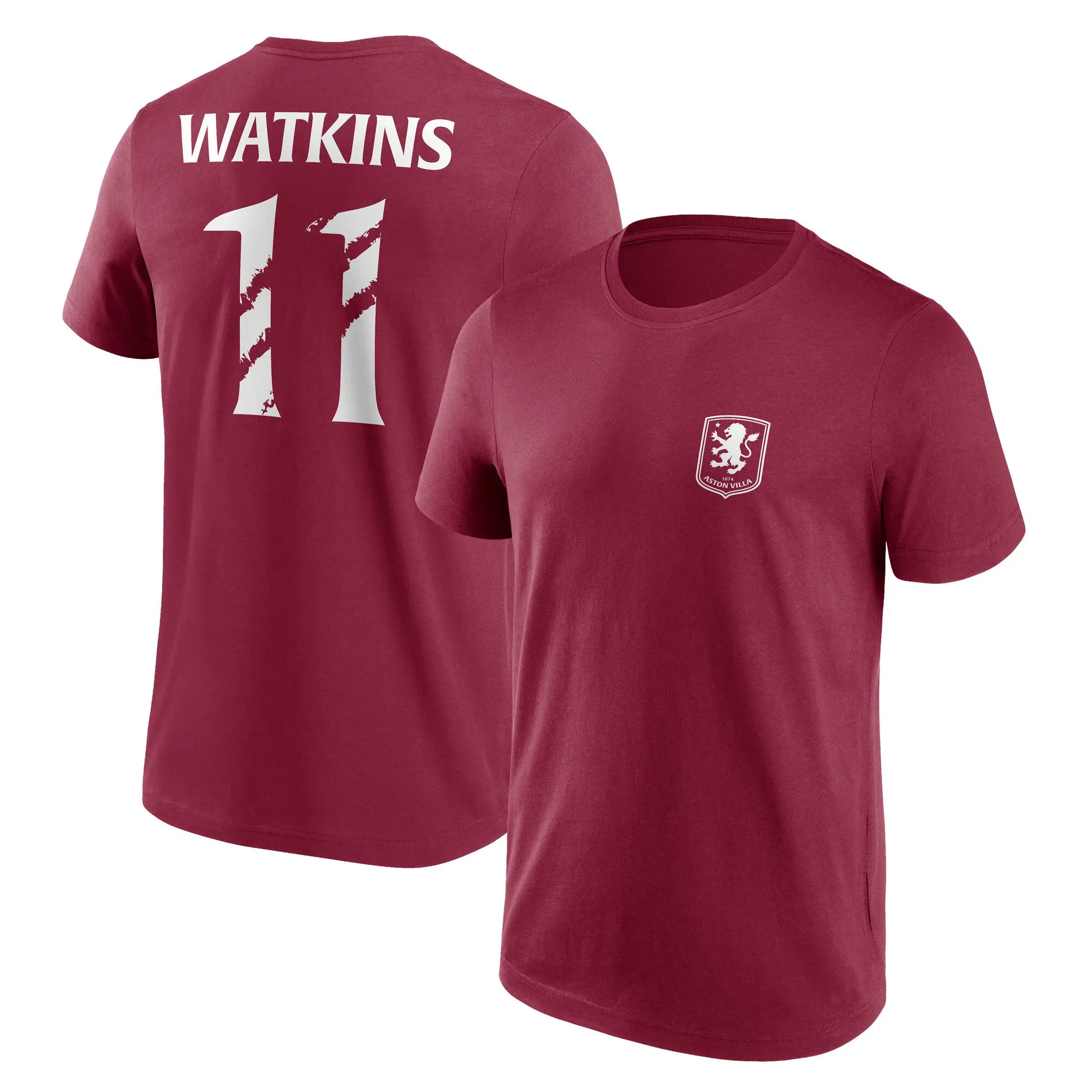 Fanatics Aston Villa Name & Number Graphic T-Shirt - Claret - Mens