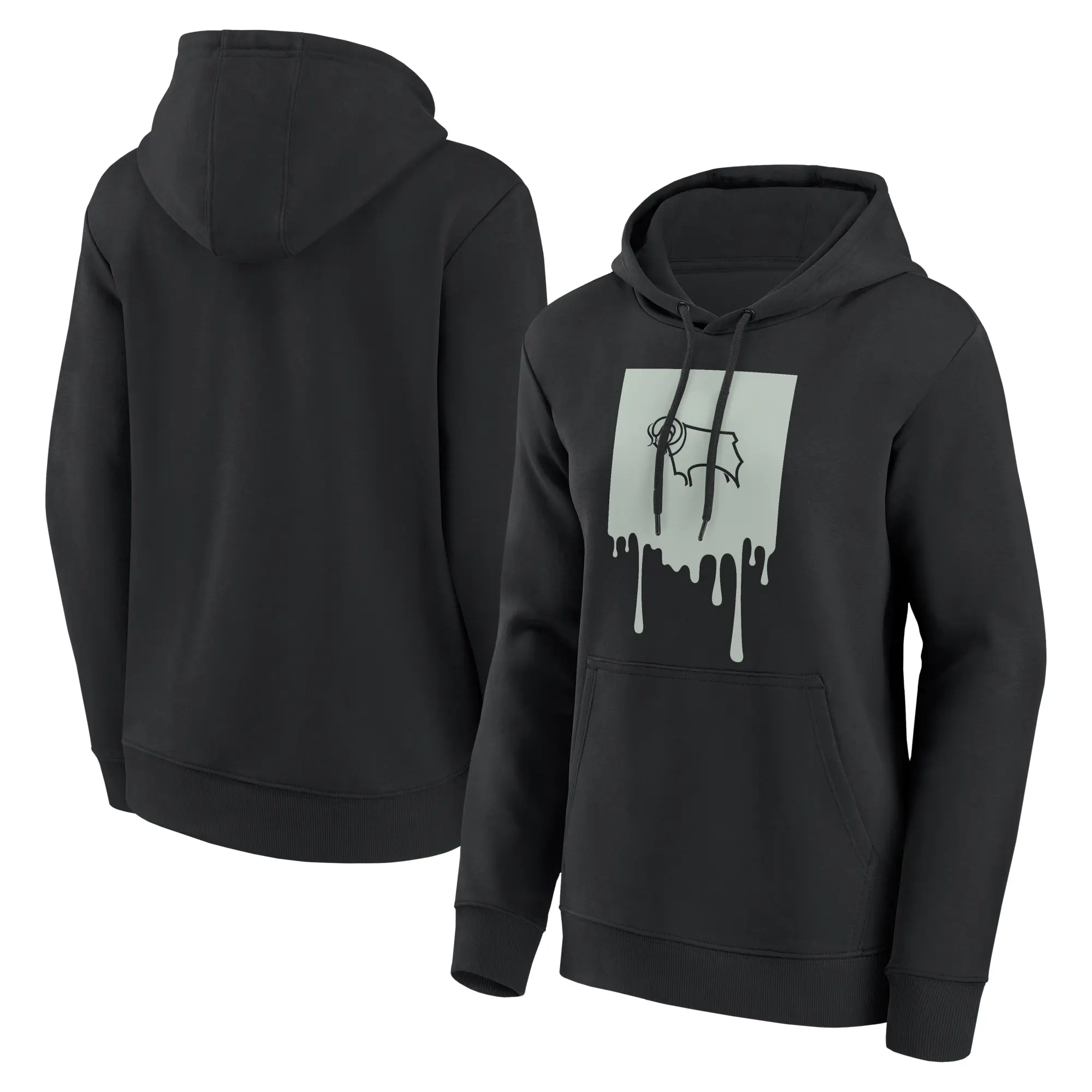 Fanatics Derby County Liquify Graphic Hoodie - Black - Womens