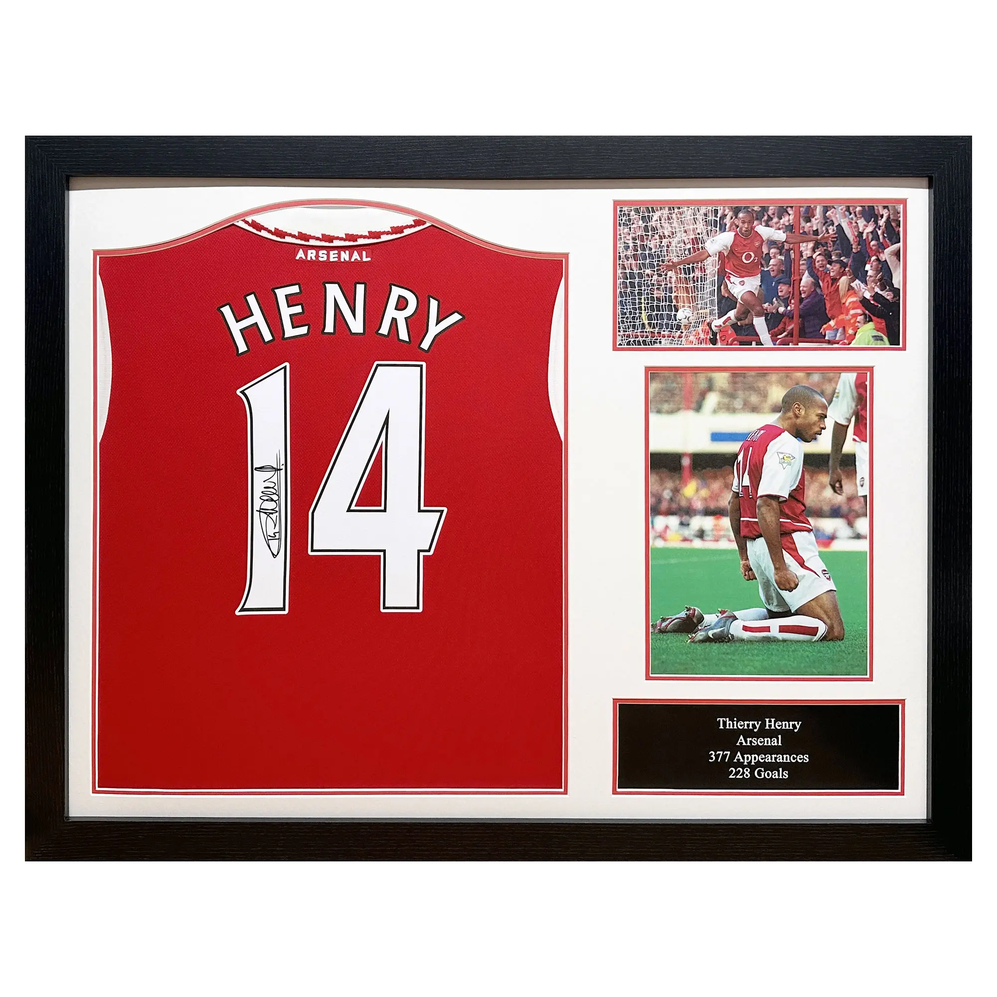 Champion Thierry Henry Arsenal Signed Shirt - Framed