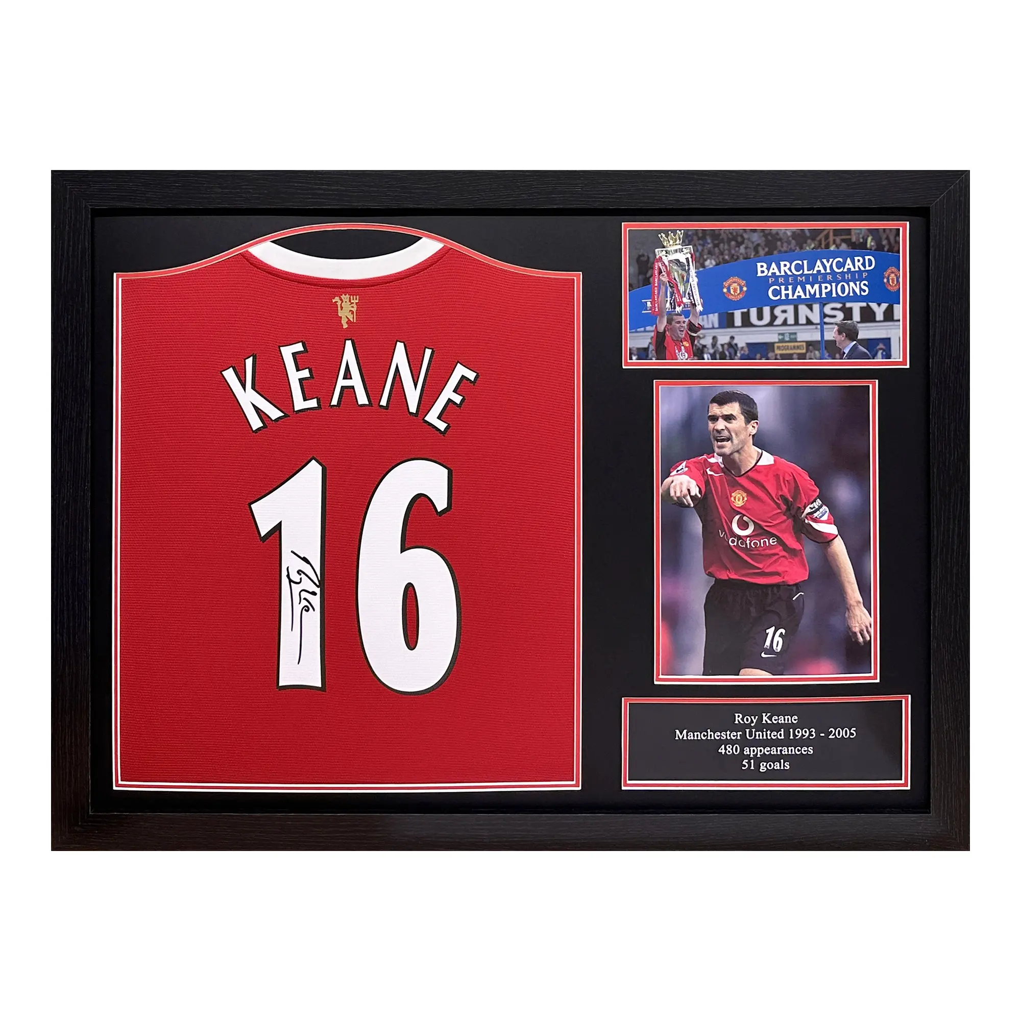 Roy Keane Signed Shirt - Framed