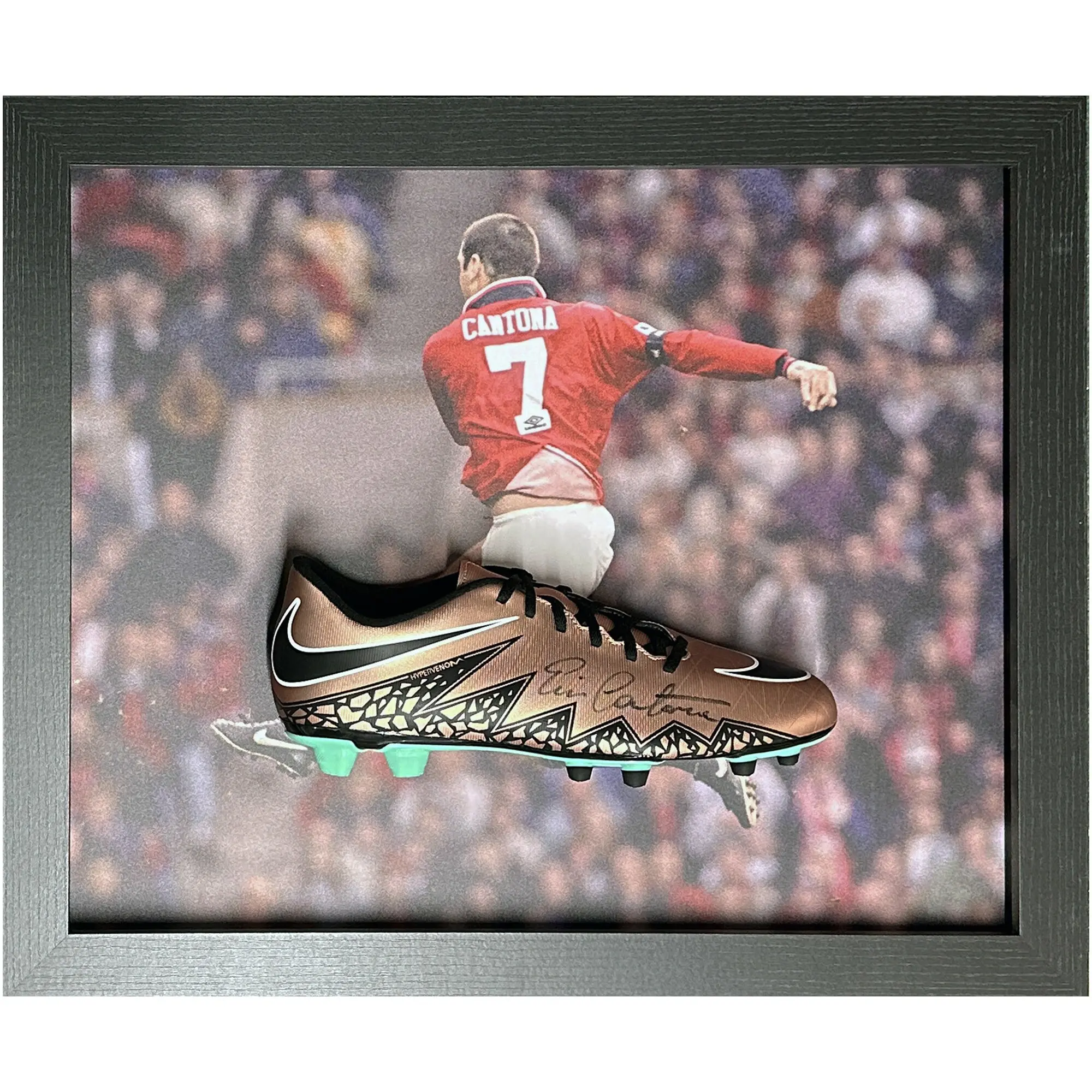 Eric Cantona Signed Nike Football Boot - Framed