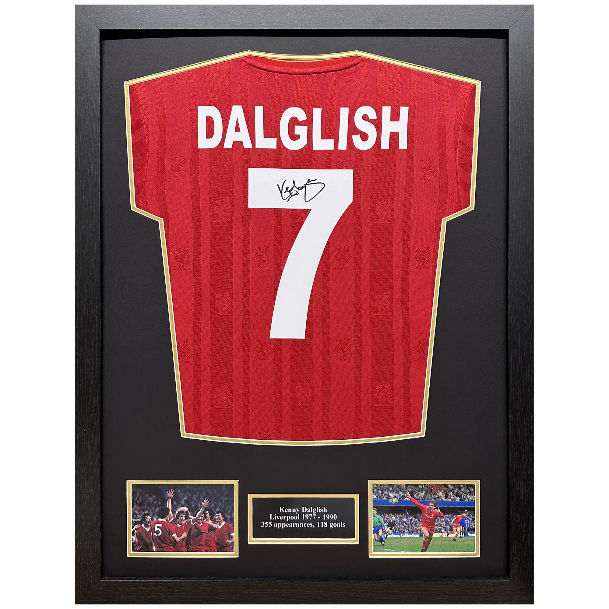 Kenny Dalglish Signed Liverpool 1986 official Retro Shirt - Framed