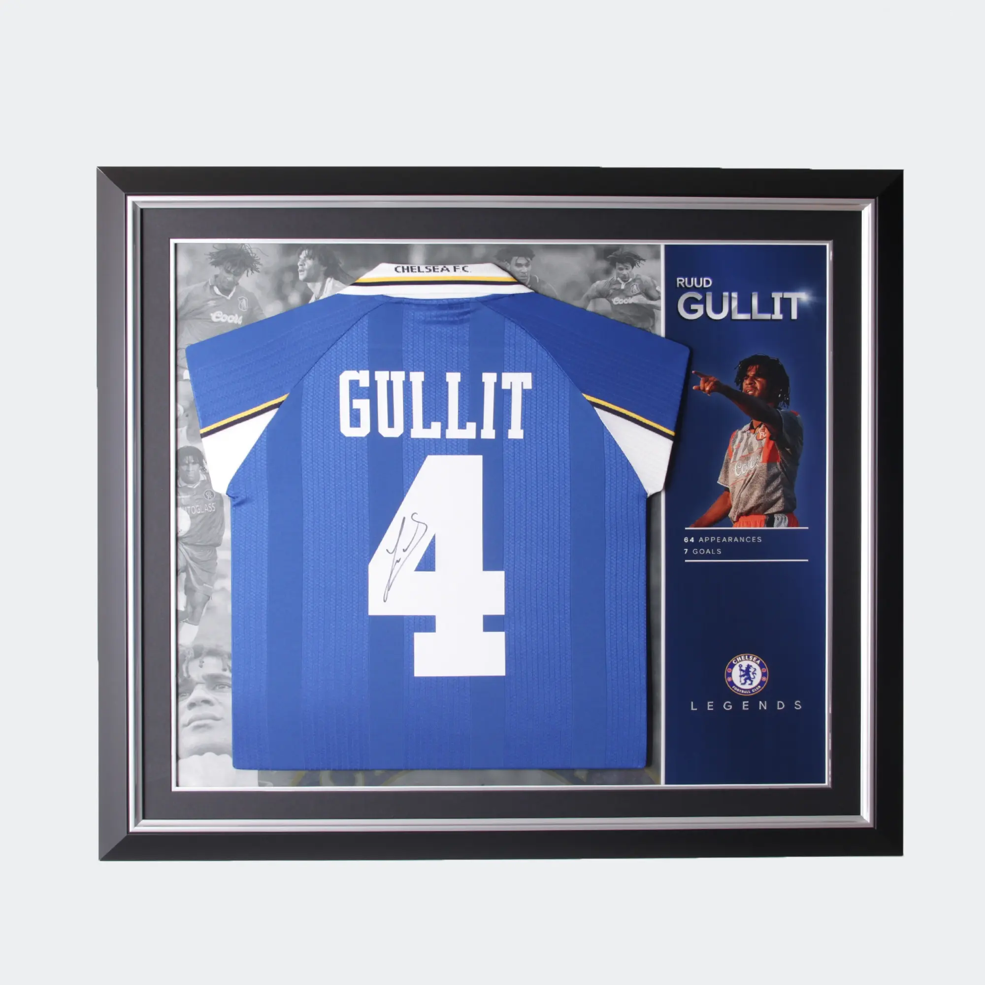 Chelsea Gullit 1998 – Signed Framed Shirt