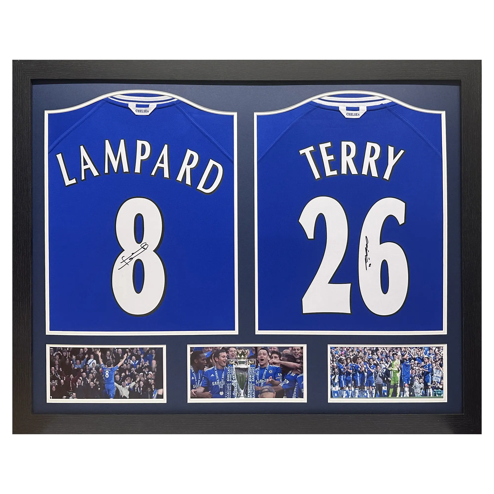 Chelsea Frank Lampard & John Terry Double Signed Shirt Display