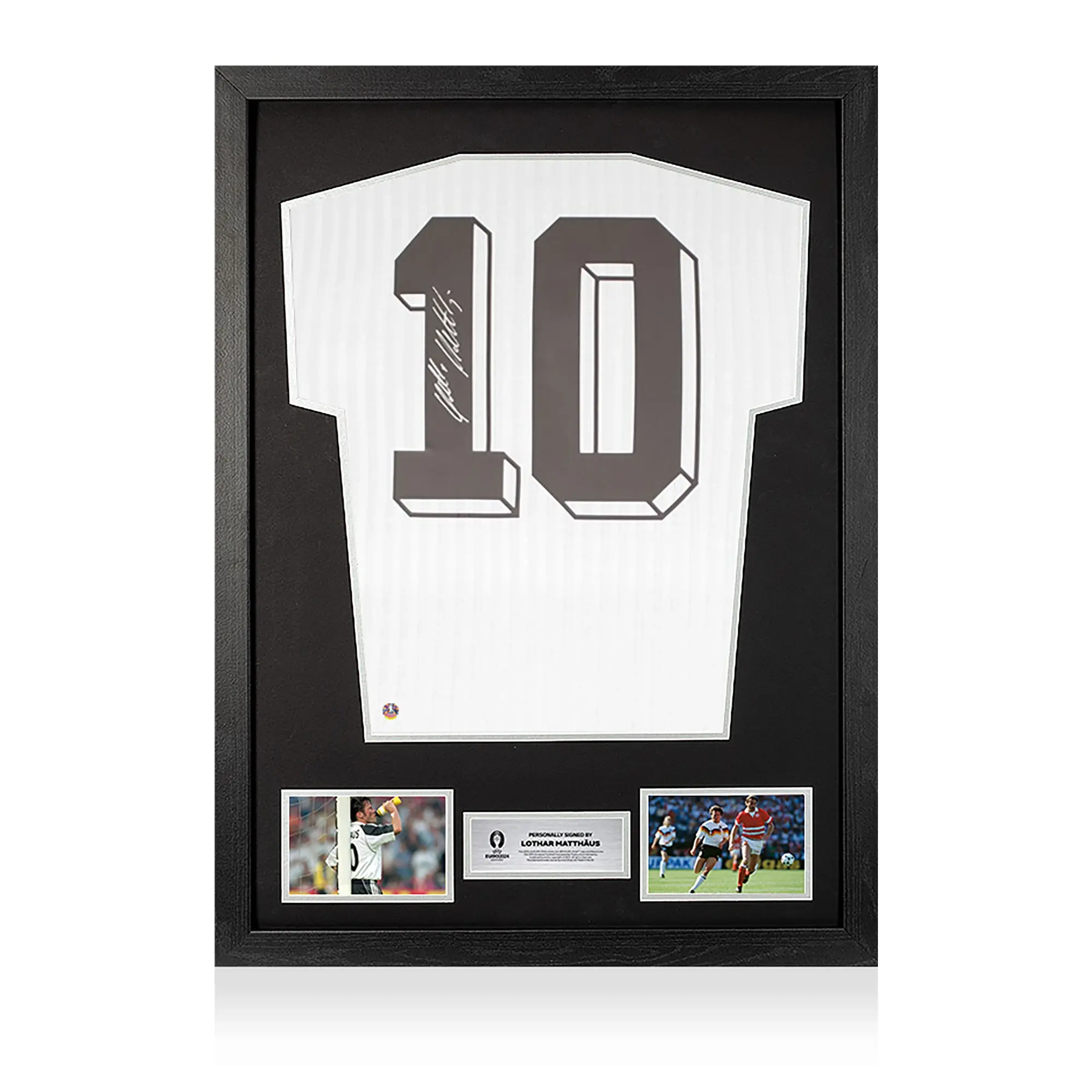 UEFA 2024 Lothar Matthaus Back Signed and Framed Germany Icon Shirt