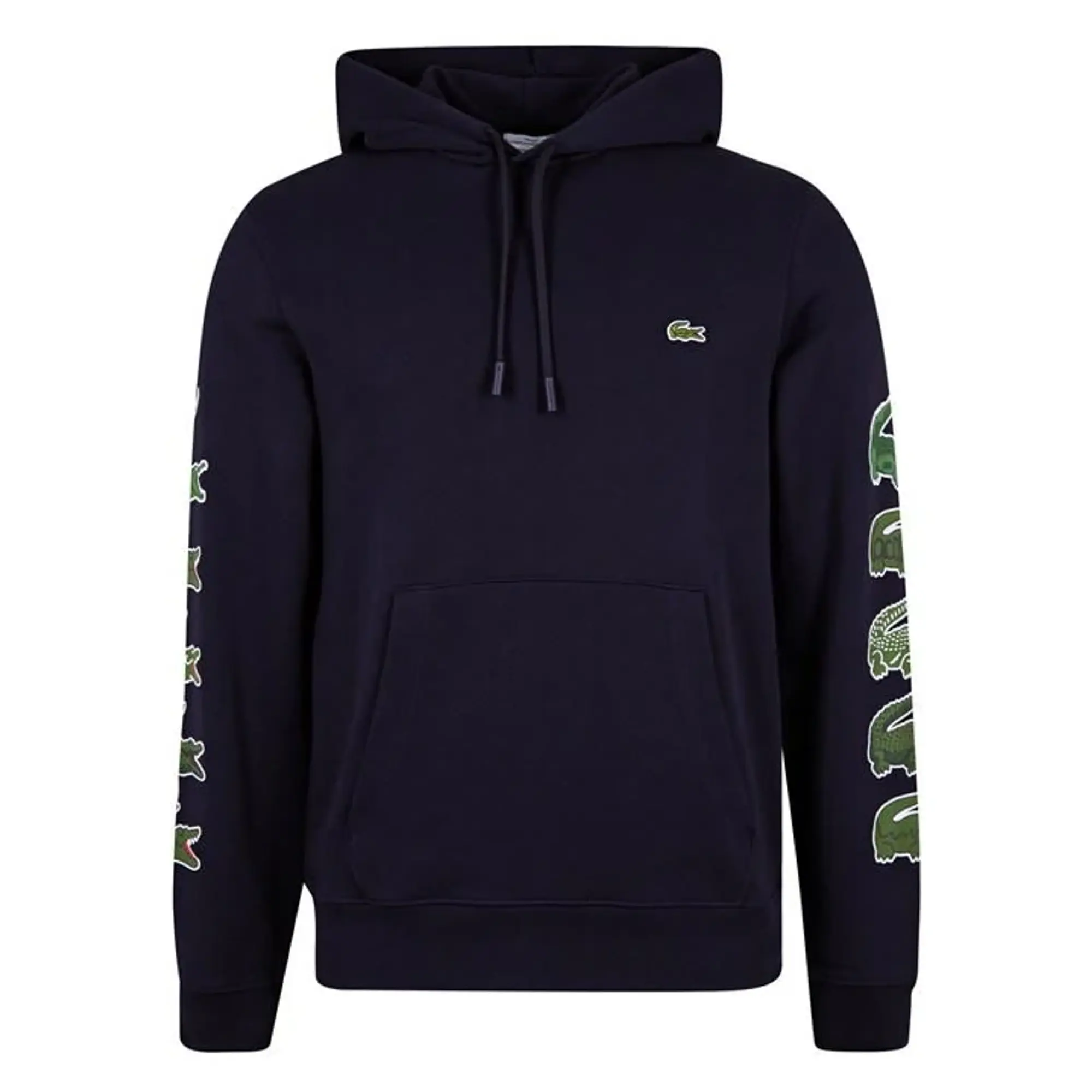 Lacoste Crocodile Print Hoodie - Blue
