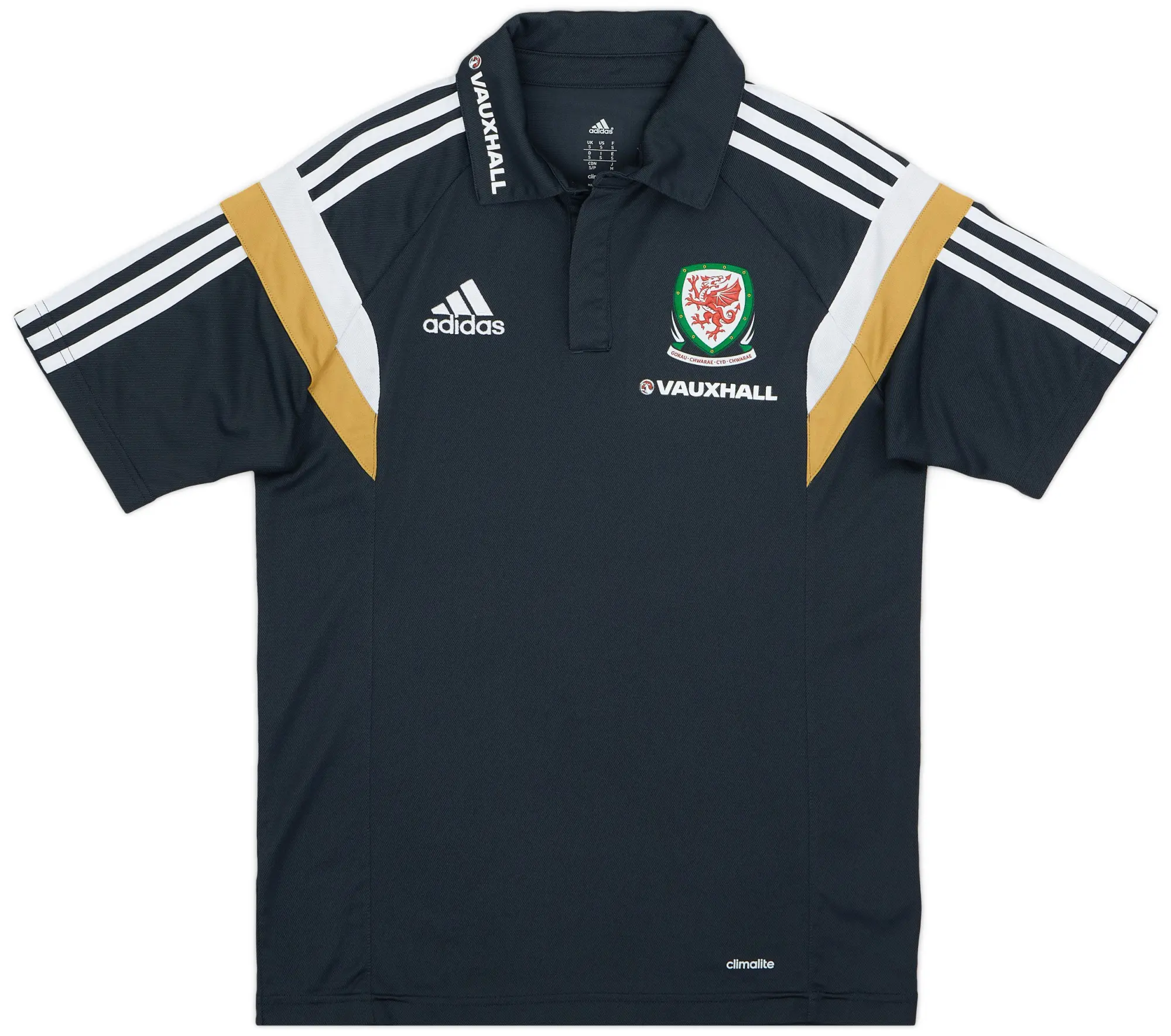 2014-15 Wales adidas Polo T-Shirt - 9/10 - (S)