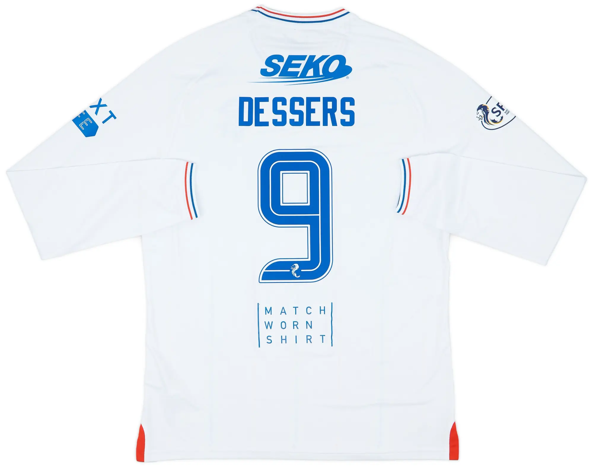 Castore 2023-24 Rangers Match Issue Away L/S Shirt Dessers #9