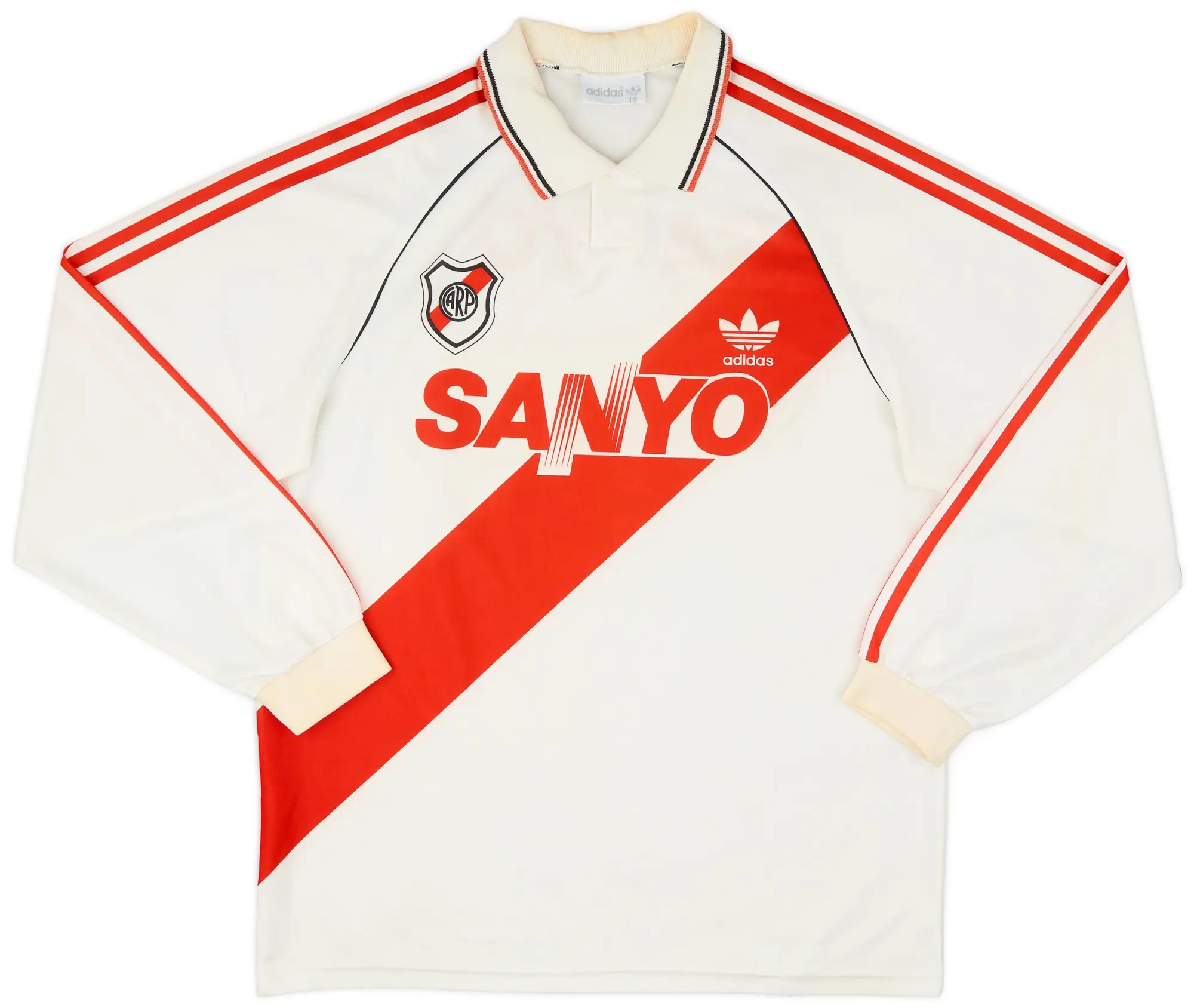 adidas 1992-94 River Plate Home L/S Shirt - 6/10 - (L)