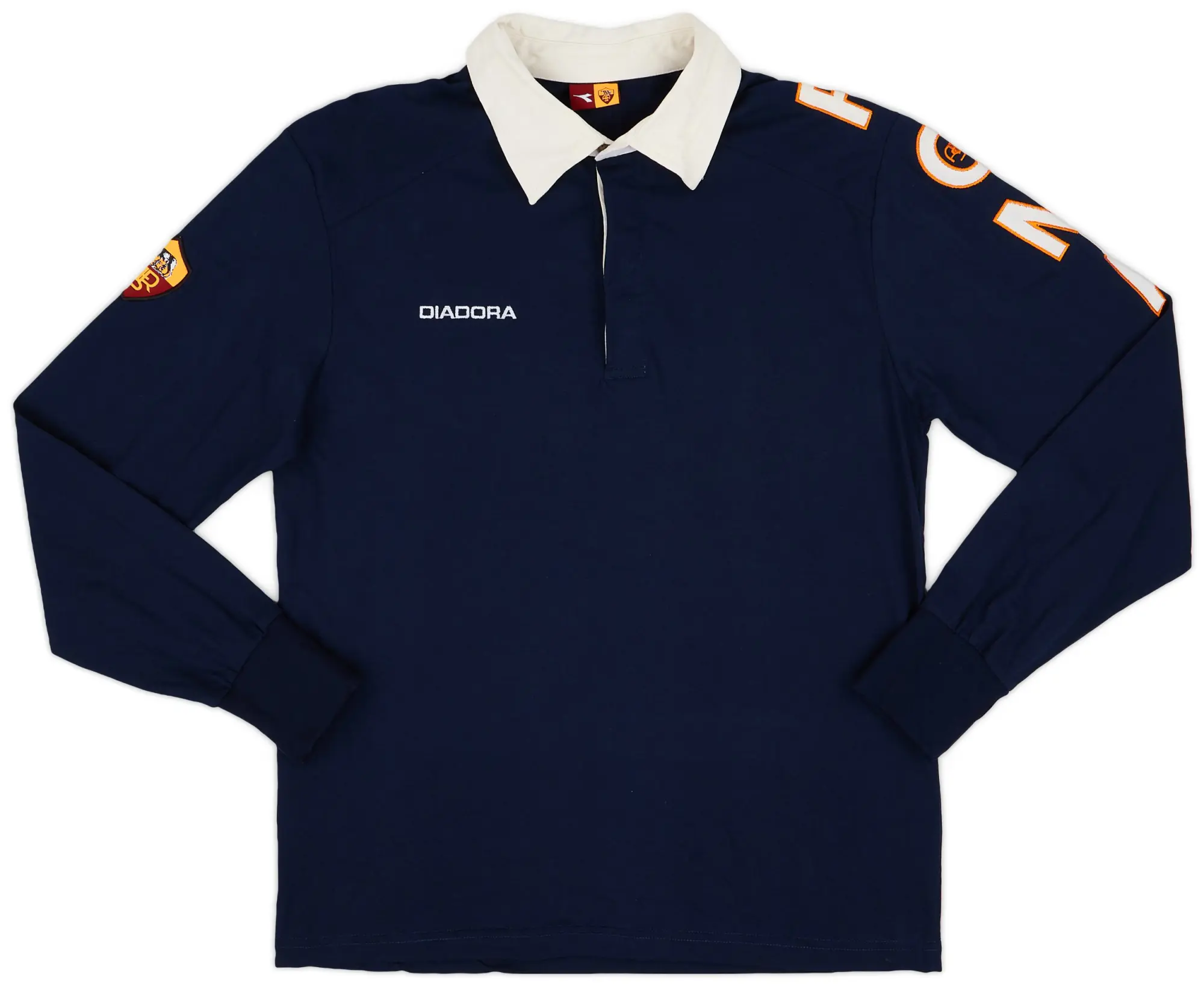 2004-05 Roma Diadora Polo L/S Shirt - 9/10 - (XL)