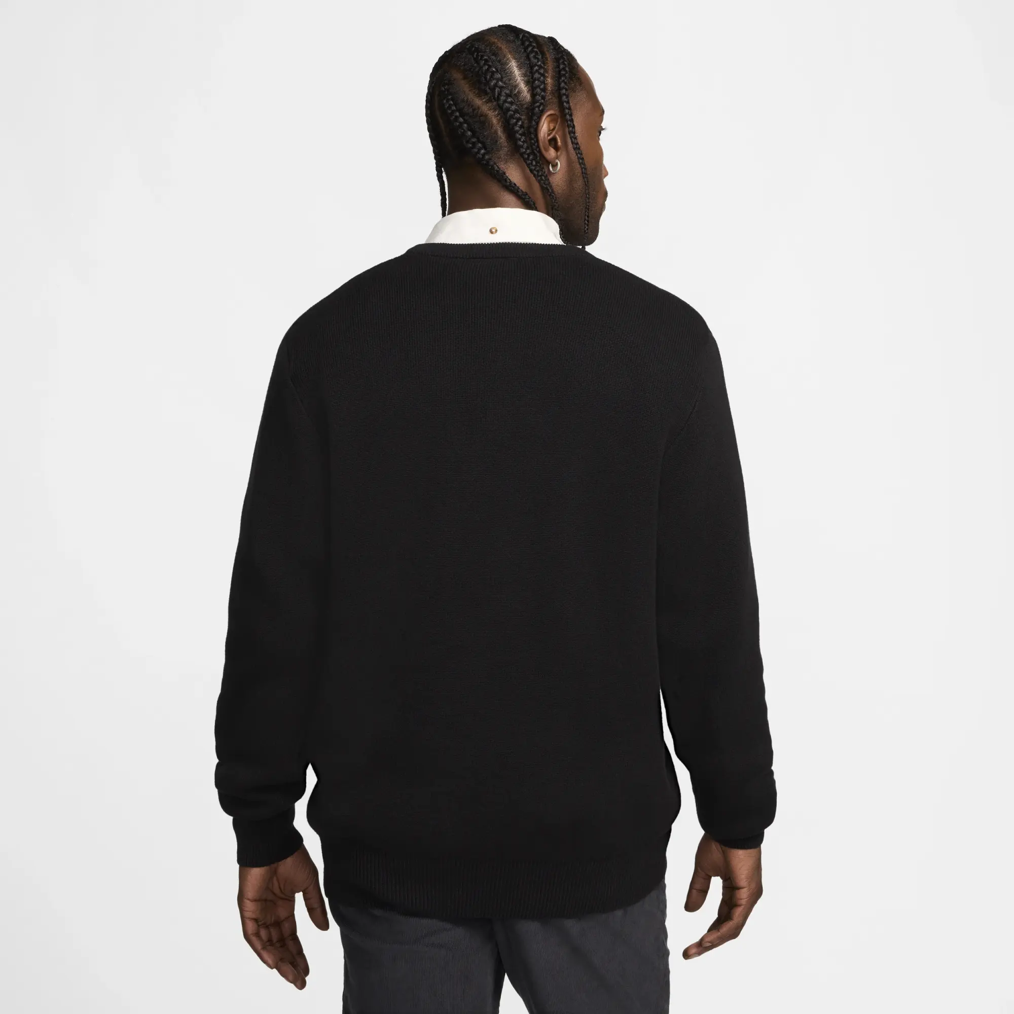 Nike Club Men's Crew-Neck Jumper - Black - Cotton