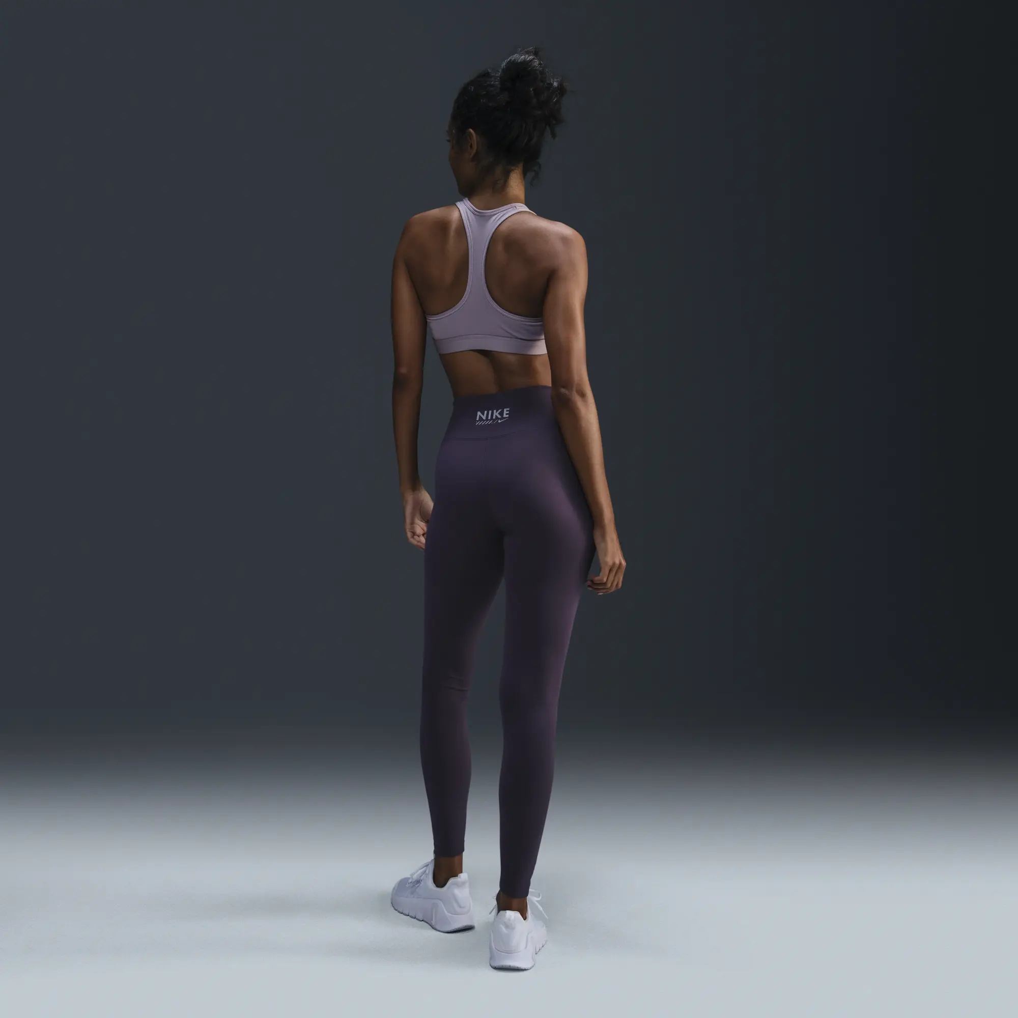 Nike Womens One Dri-FIT High-Rise Legging - Purple - Size L - Purple