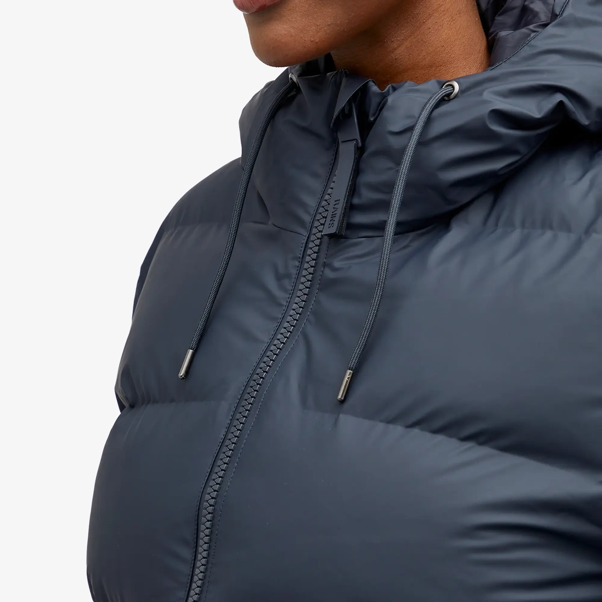 Rains Women's Alta Long Puffer Jacket Navy