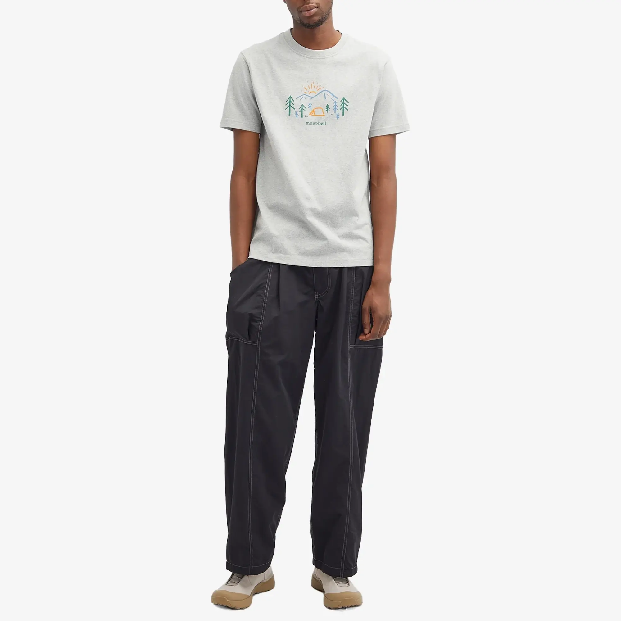 Montbell Men's Mountain Morning T-Shirt Light Grey