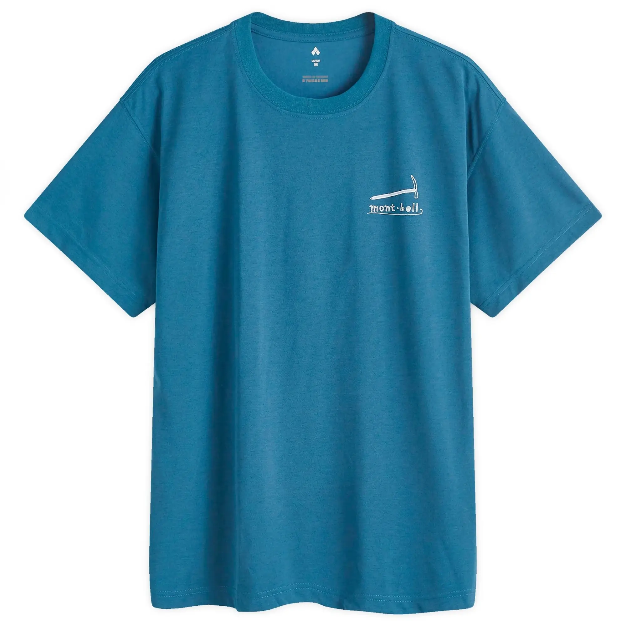 Montbell Men's Mountain Gear T-Shirt Blue Green