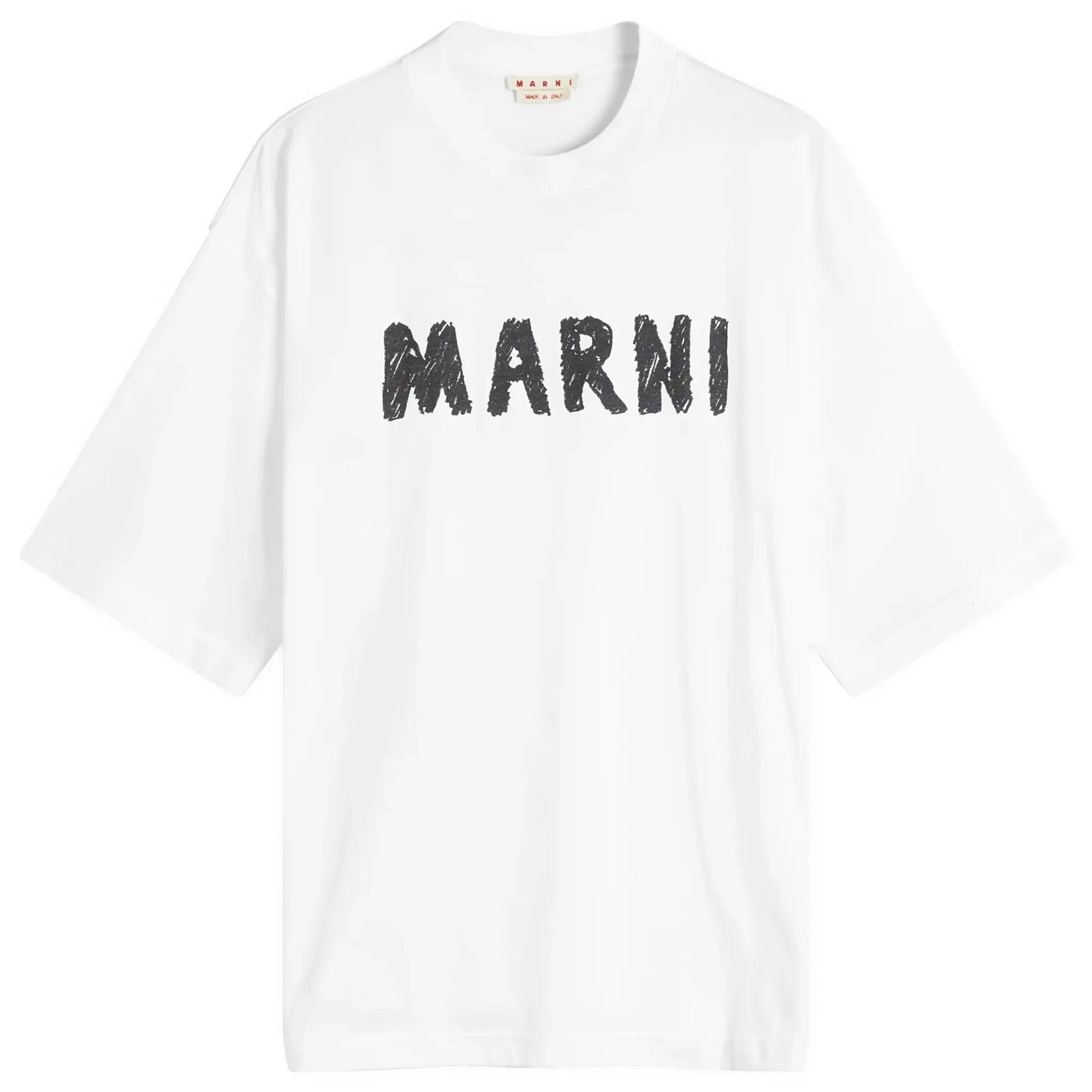 Marni Men's Scribble Logo T-Shirt Lily White