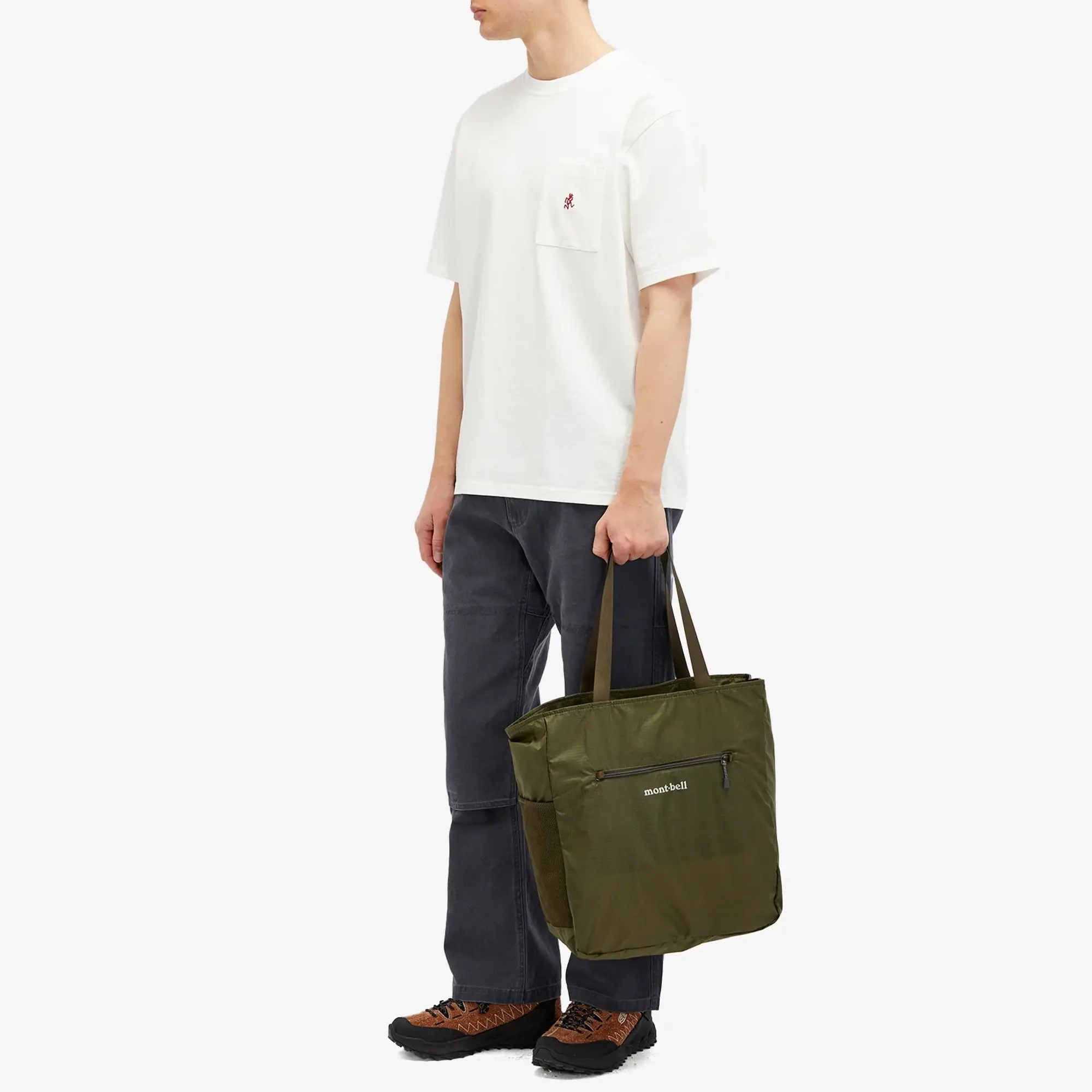 Montbell Men's Pocketable Ripstop Light Tote - M Khaki Green