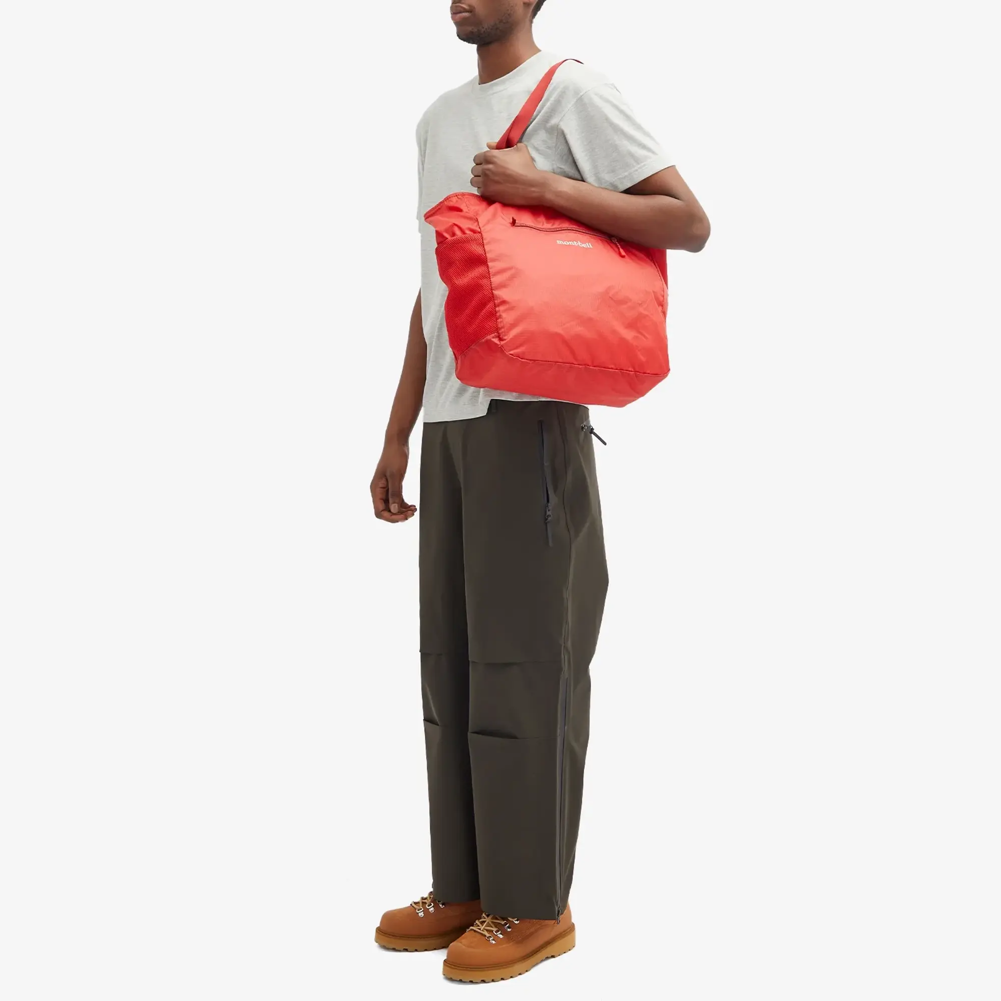 Montbell Men's Pocketable Ripstop Light Tote - M Red