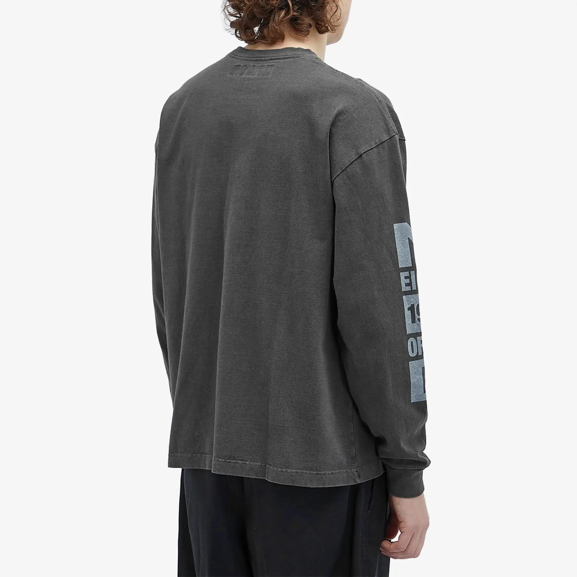 Neighborhood Men's Pigment Dyed Long Sleeve T-Shirt Black