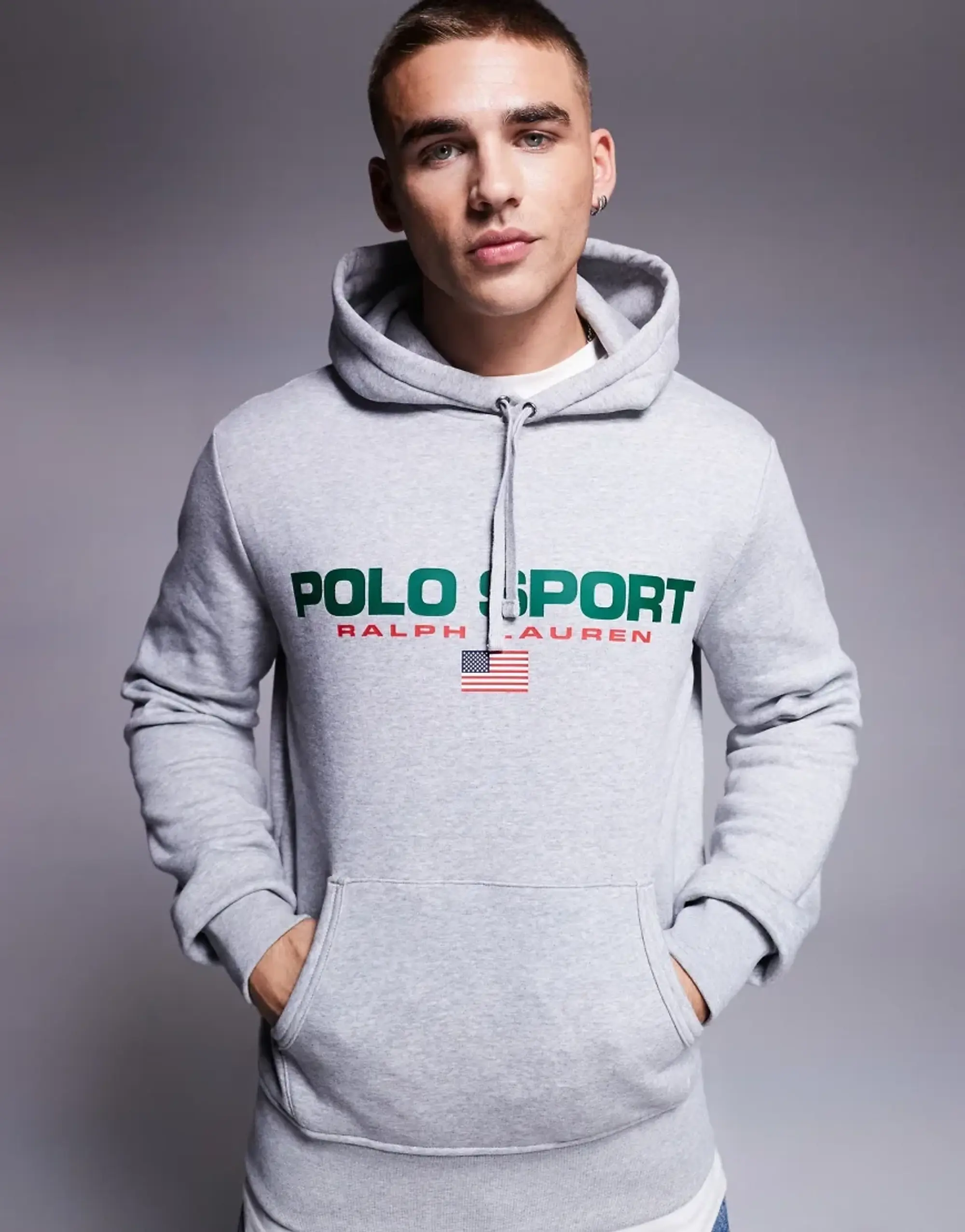 Polo Ralph Lauren Sports Capsule Logo Hoodie Co-Ord In Grey