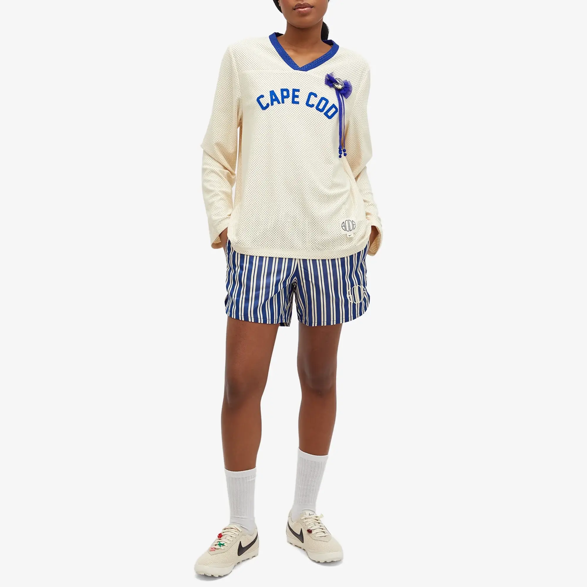 Nike x Bode Scrimmage Short Ecru/Deep Royal Blue