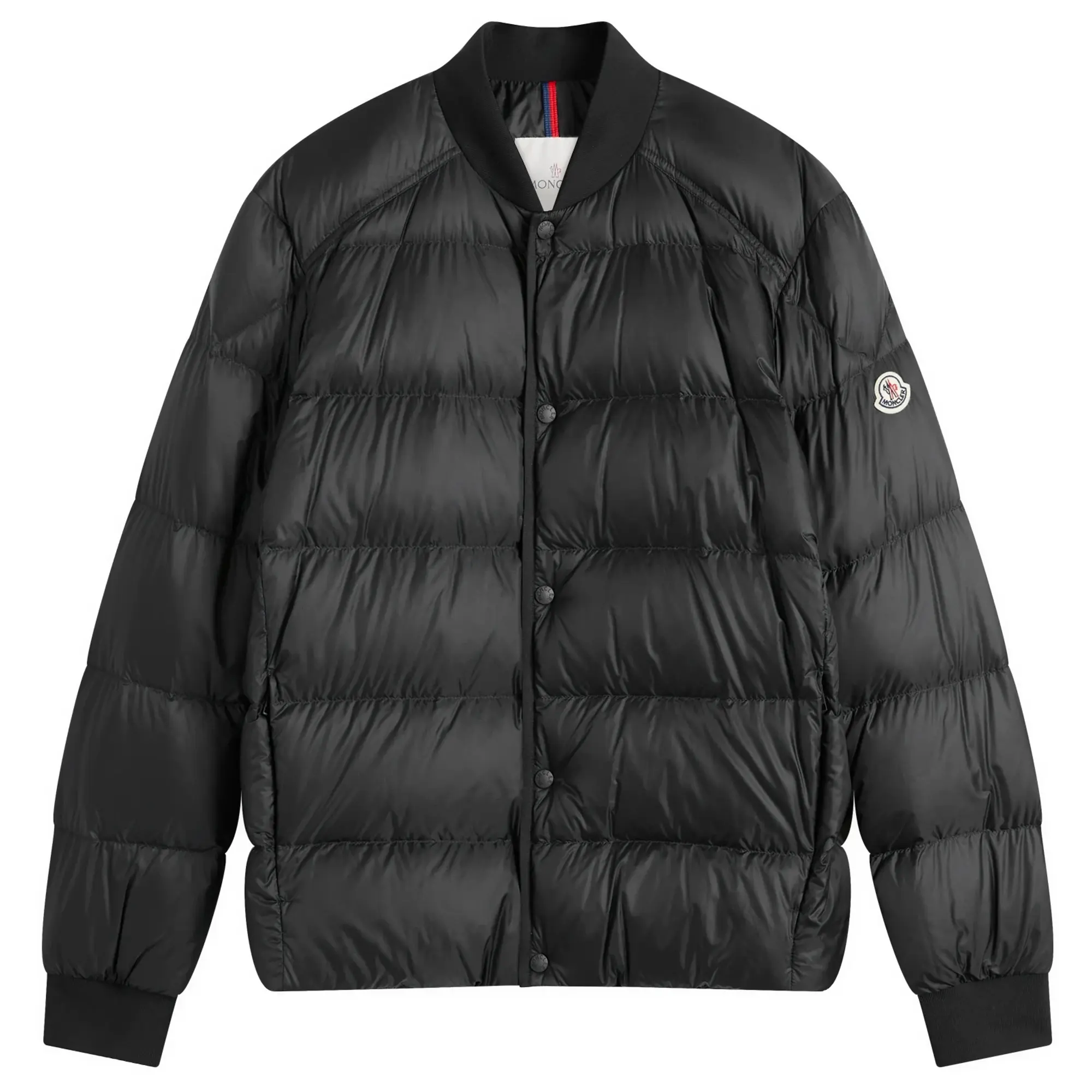 Moncler Men's Bazena Micro Rip Stop Bomber Jacket Black