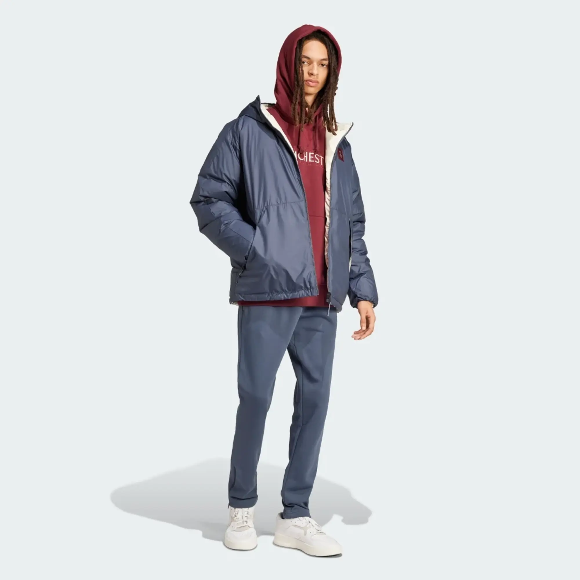 Manchester United x adidas SZNL Down Jacket Blue
