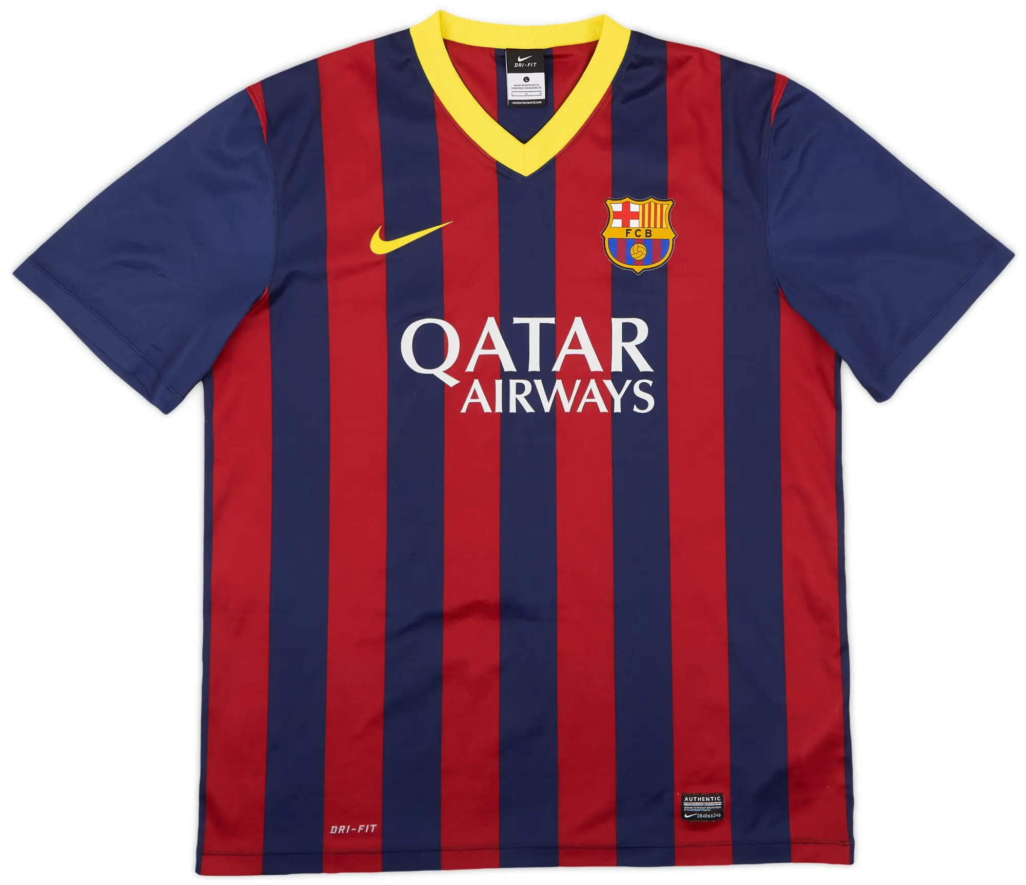 Nike 2013-14 Barcelona Home Shirt - 5/10 - (L.Boys)