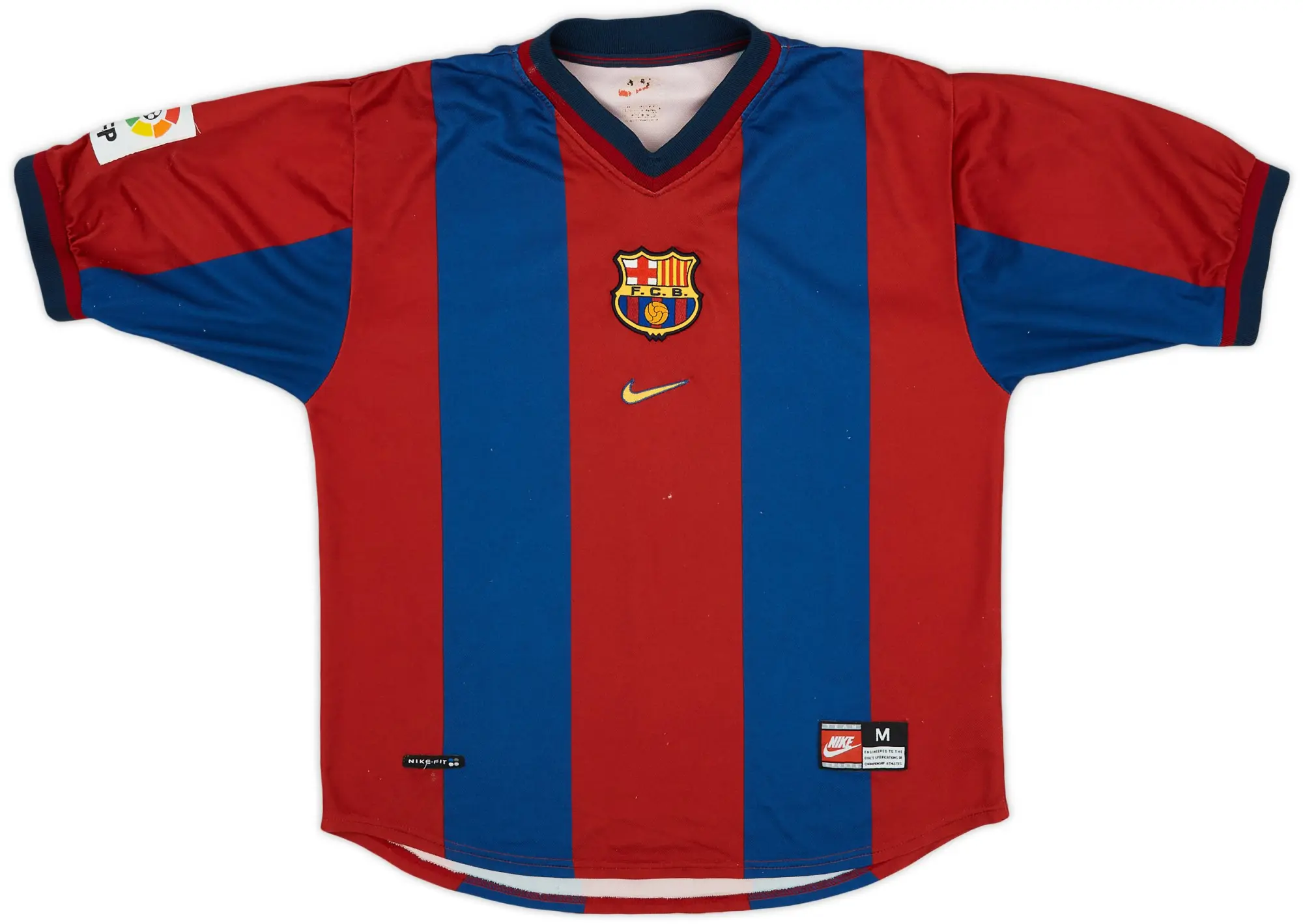 Nike 1998-00 Barcelona Home Shirt Rivaldo #11 - 6/10 - (L)
