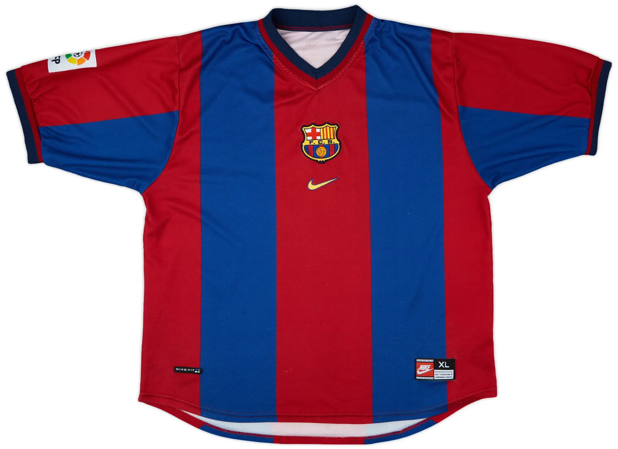 Nike 1998-00 Barcelona Home Shirt Rivaldo #11 - 6/10 - (L)